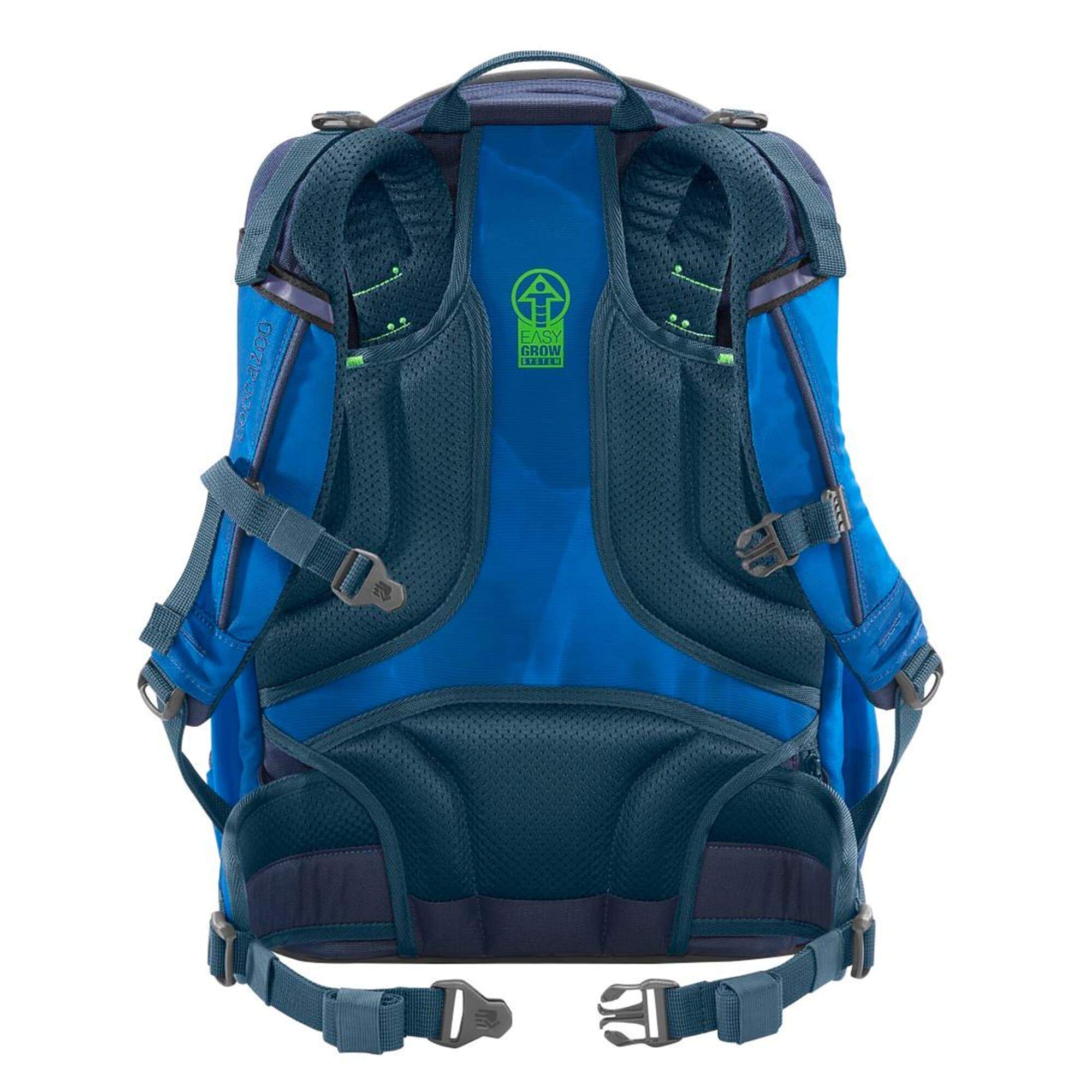 coocazoo Schulrucksack ScaleRale „OceanEmotion – Blue Bay“, blau, ergonomischer Tornister, höhenverstellbar mit Brustgurt und Hüftgurt für Mädchen ab der 5. Klasse, 30 Liter