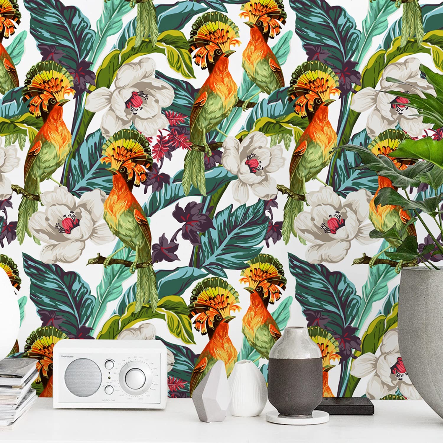 Papier Peint Stickers Muraux Sans Colle Décoration Mur Facile Les oiseaux partent 250cm