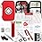 Snake Bite Kit, Bee Sting Kit, Emergency First Aid Supplies, Venom Extractor Suction Pump, Bite and Sting First Aid for Hiking, Backpacking and Camping. Includes Bonus CPR face Shield (Red)