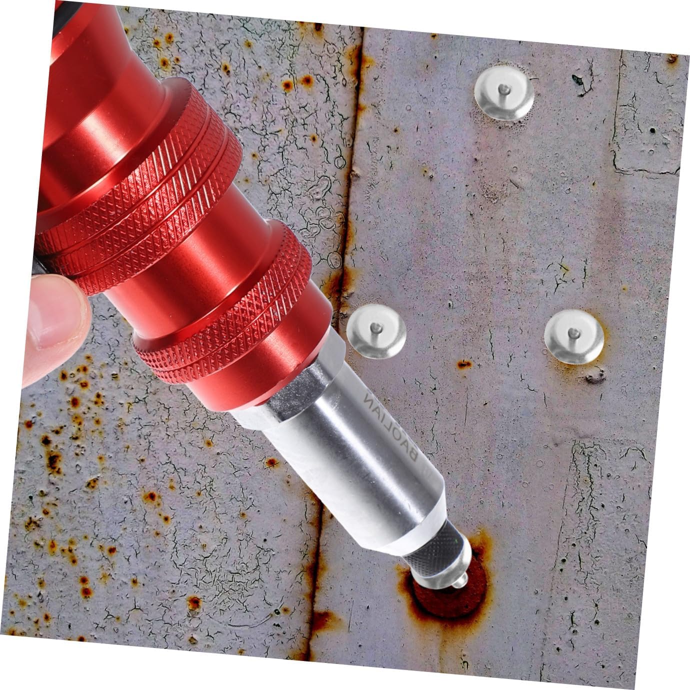VOSAREA 1Set Rivet Tool Adapter for Electric Riveter Aluminum Alloy Head Quick Release Compatible with Drill High Durability for Efficient Riveting for Home and Work Projects
