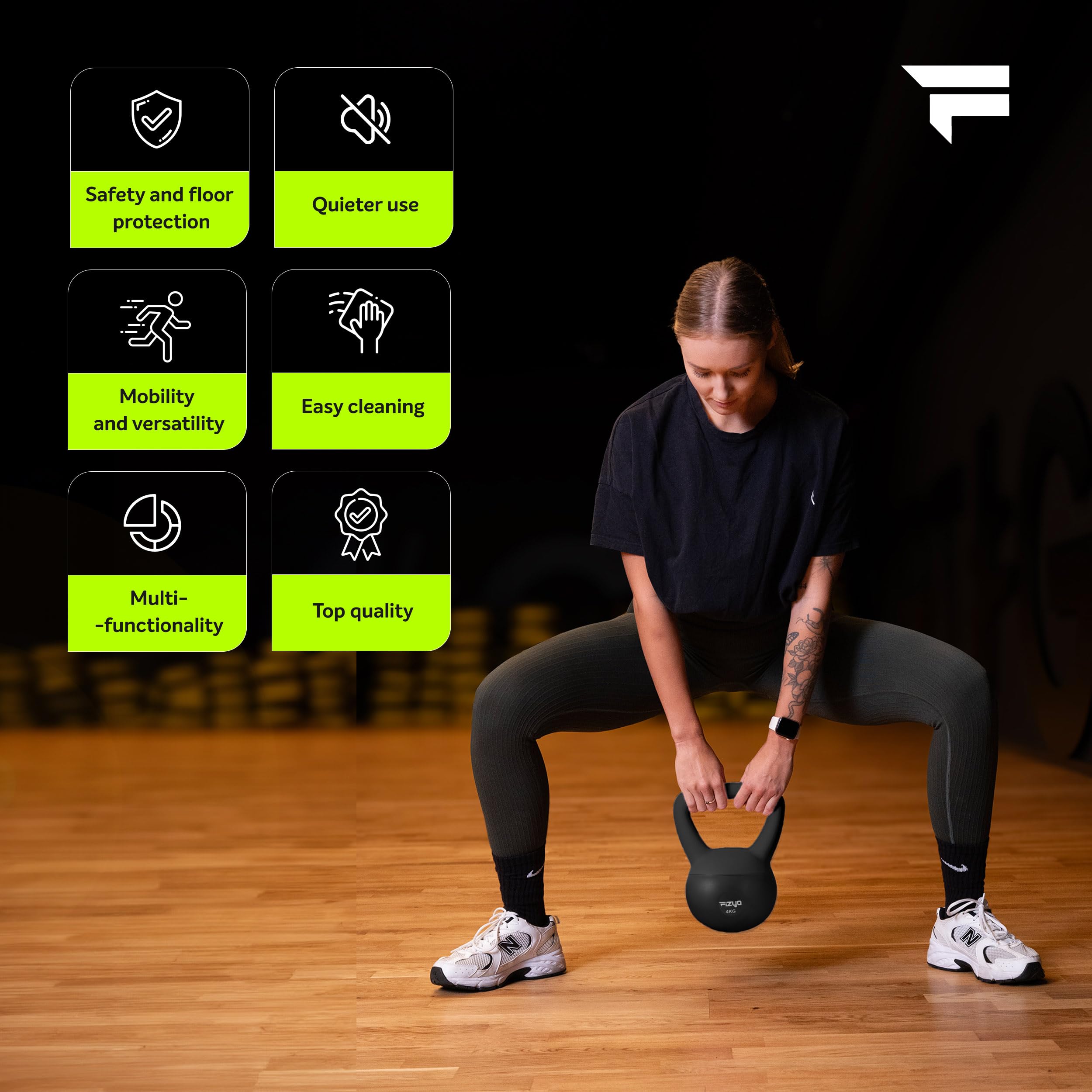 Fizyo Miękki Kettlebell Wypełniony Żelaznym Piaskiem, Antypoślizgowy Uchwyt, PVC Bezpieczny dla Podłogi, Hantle do Treningu, Podnoszenie Ciężarów w Domu i Siłowni, dla Kobiet i Mężczyzn