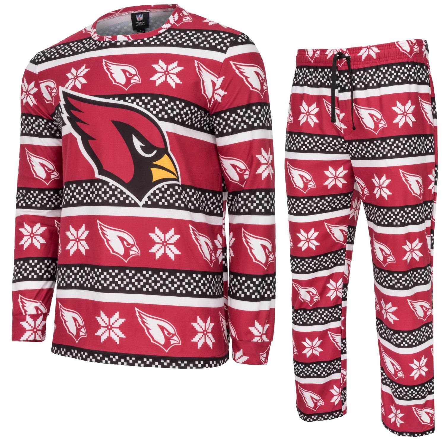FOCO NFL Winter XMAS Pajama Set - Arizona Cardinals - M
