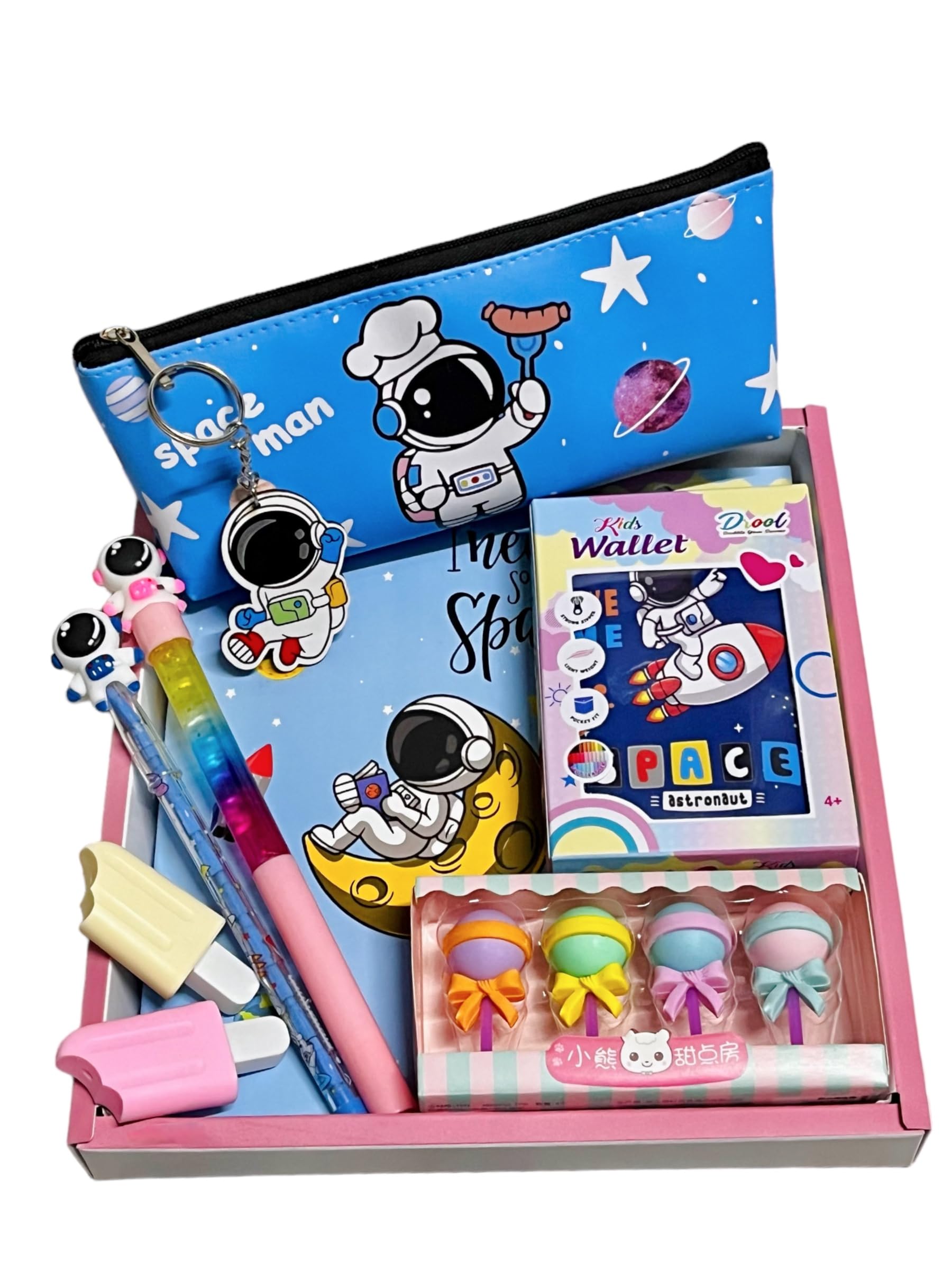 Le Delite Space Astronaut Stationery Gift Set for Kids I new year goody gift set cute stylish School Stationery Pencil Pouch with Bag Diary I Return Gift for Kids (8 items set) (B0CPC9H4QH) Amazon Price History, Amazon Price Tracker