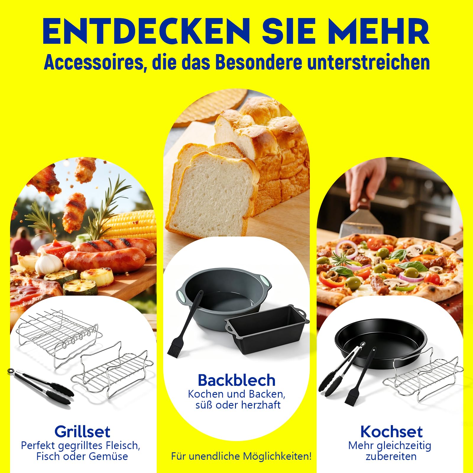 Airfryer Zubehör für Philips Airfryer 5000 Series Megabasket, Silikonform Heißluftfritteuse für Philips Airfryer 9.5L Megabasket oder 3L + 6L Dual Basket, Heißluftfritteuse Zubehör für Philips