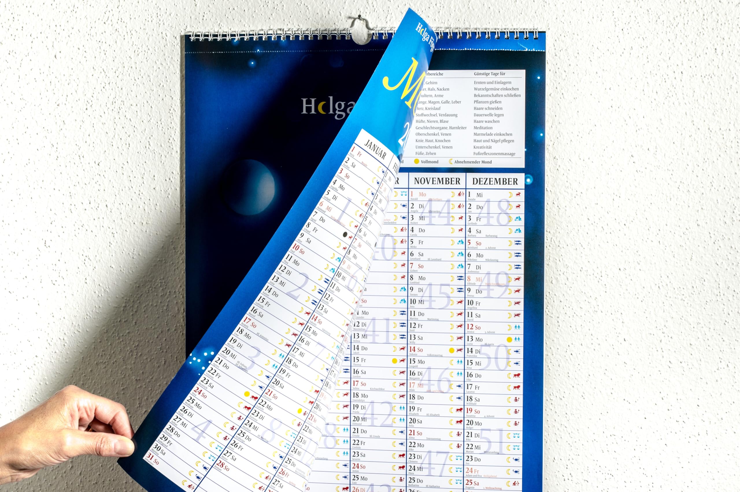 Mondleben 2027: Der große Wandkalender – Mit farbigem Mond-Jahresplaner als Poster zum Herausnehmen – 33,0 x 48,5 cm
