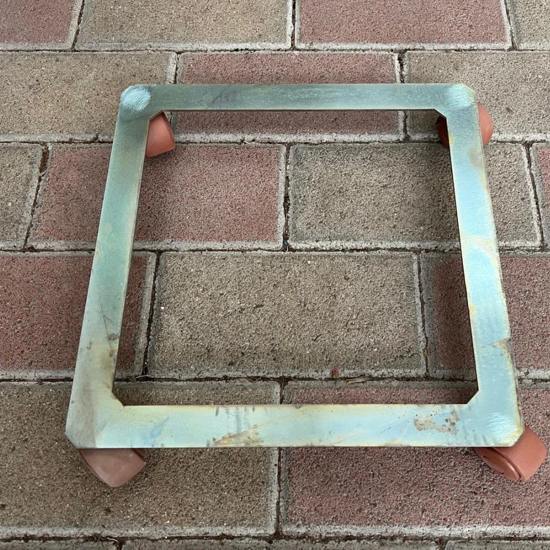Trasportino Carrello portavasi Quadrato zincato