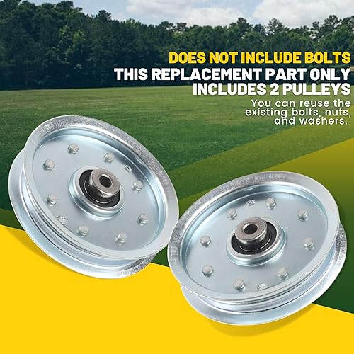 Miniatura 4 de TonGass Paquete de 2, polea tensora plana 956-04129 de repuesto exacto de 4 78 pulgadas, compatible con Cub Cadet MTD, número de pieza OEM