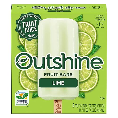 Outshine Barras de frutas congeladas de lima 6 unidades congeladas