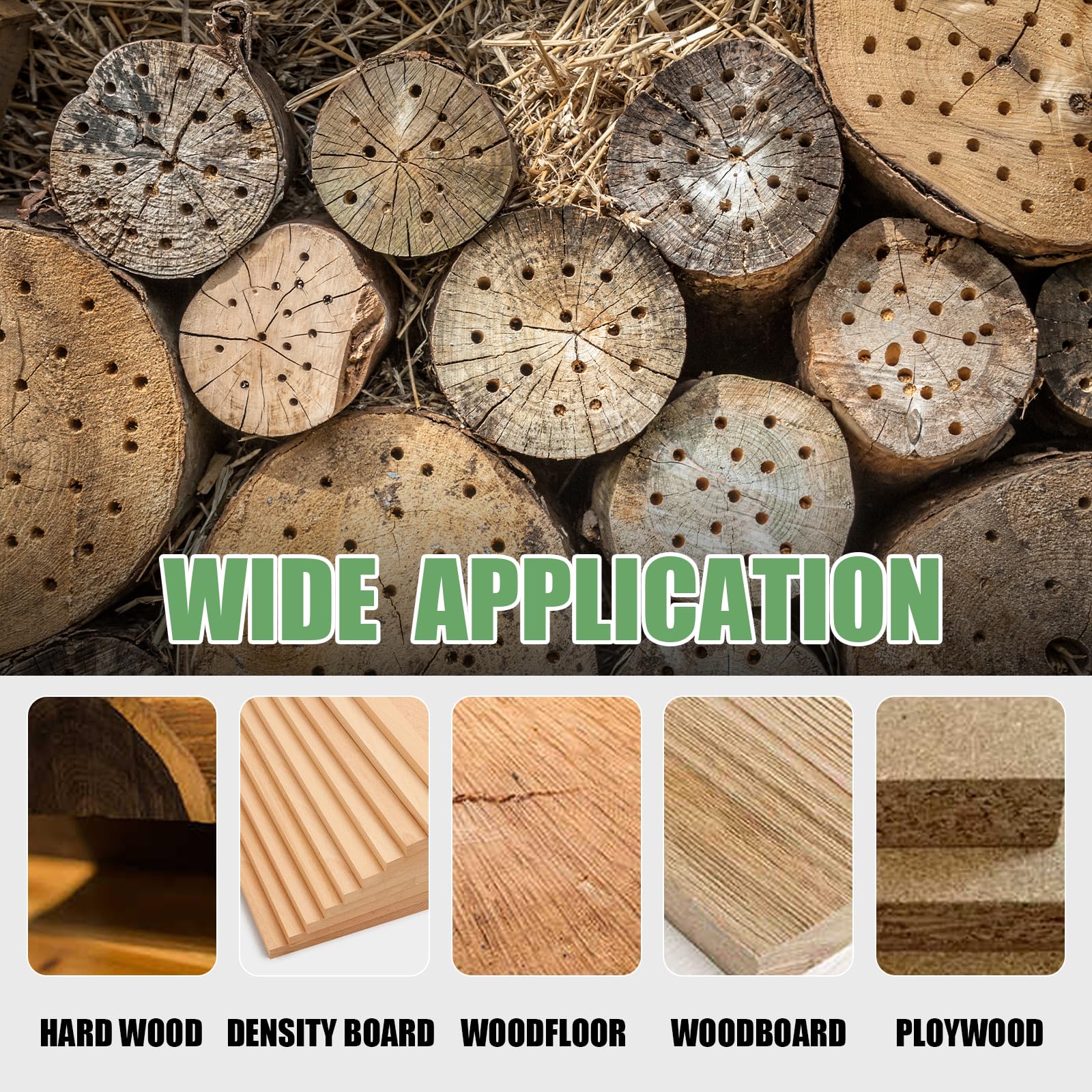 1 broca de taladro de 18 pulgadas para madera, vástago hexagonal para madera blanda, madera dura, plástico, materiales compuestos y proyectos de bricolaje