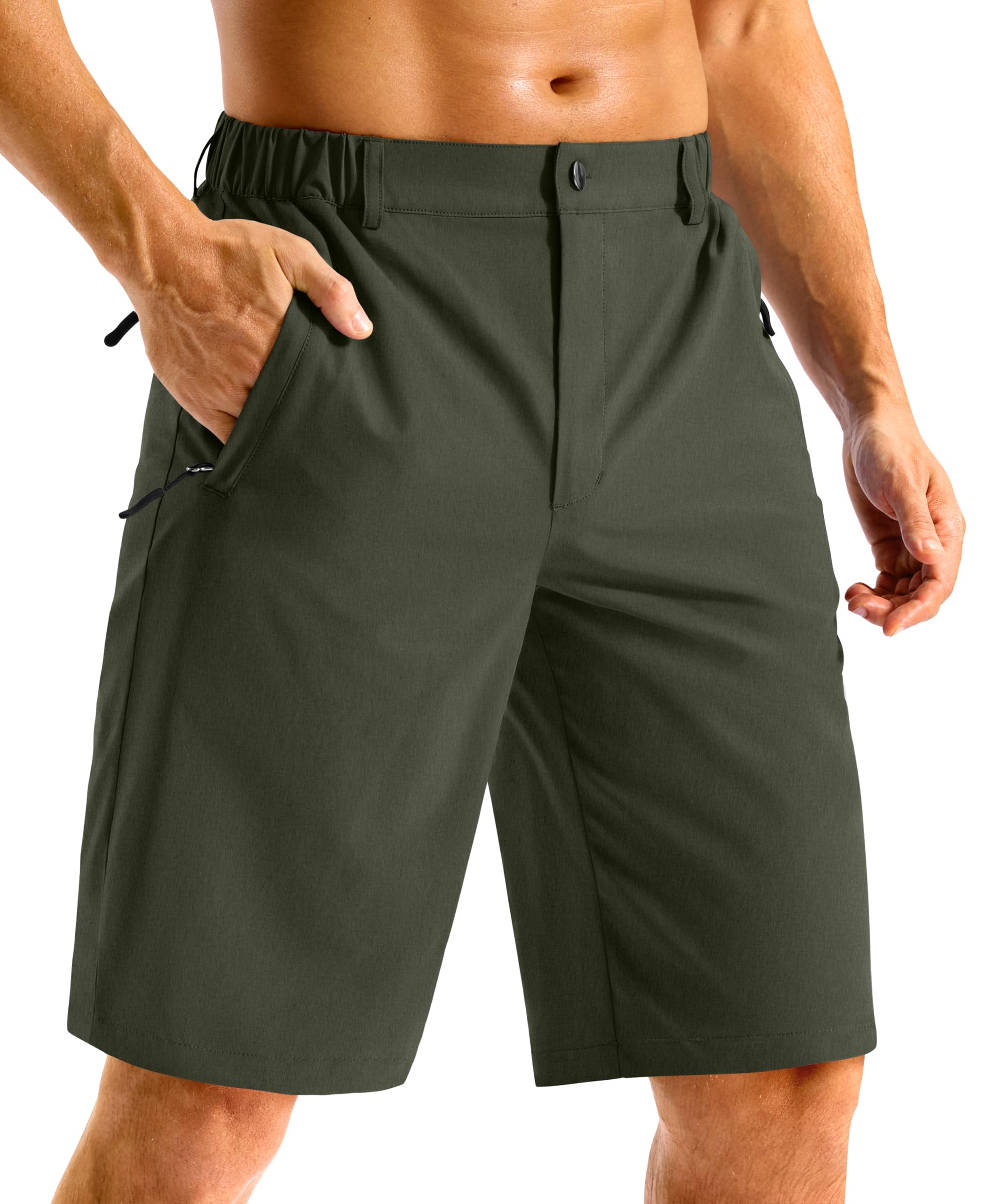 G Gradual Men's Shorts 11" Long Golf Lightweight Knee Length Shorts