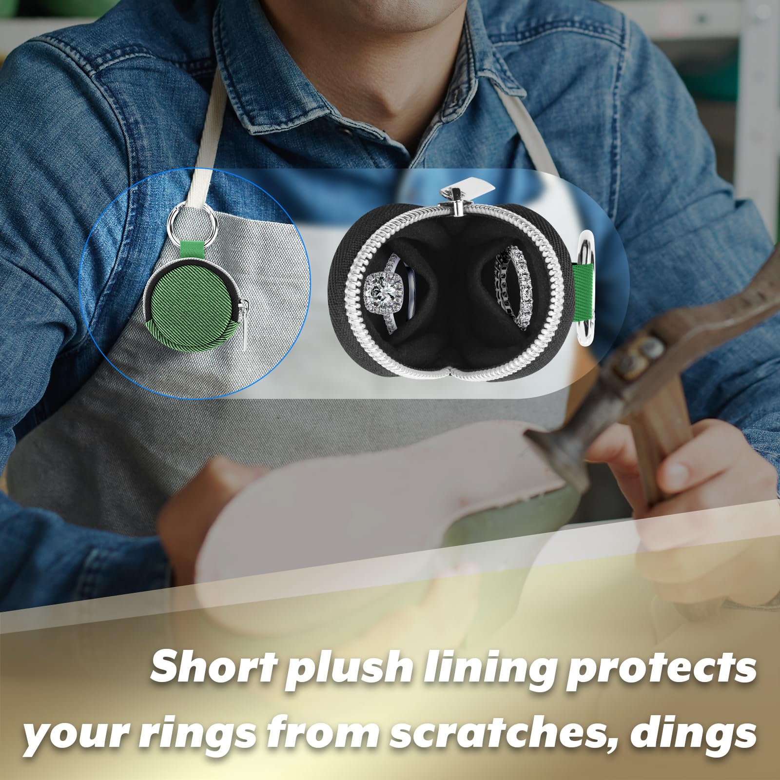 Boîte à Bagues En Cuir, étui De Rangement Portable Pour Bagues De