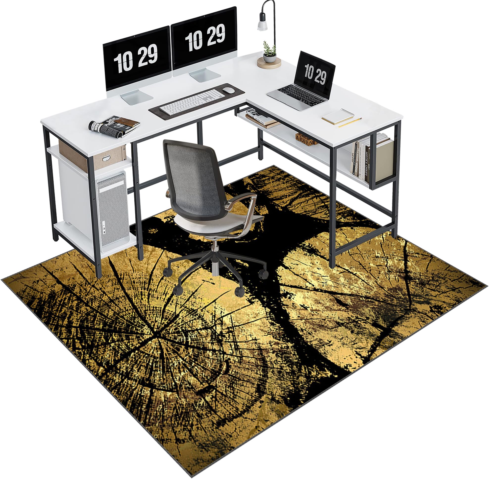 Office Chair Mat for Hardwood Floor, Gaming Chair Mat for Carpet Floors, Hard-Floor Chair Mats, Office Desk Chair Mat for Floor Protection, 200 x 260 cm Gaming Rug, Floor Protector for Rolling Chair