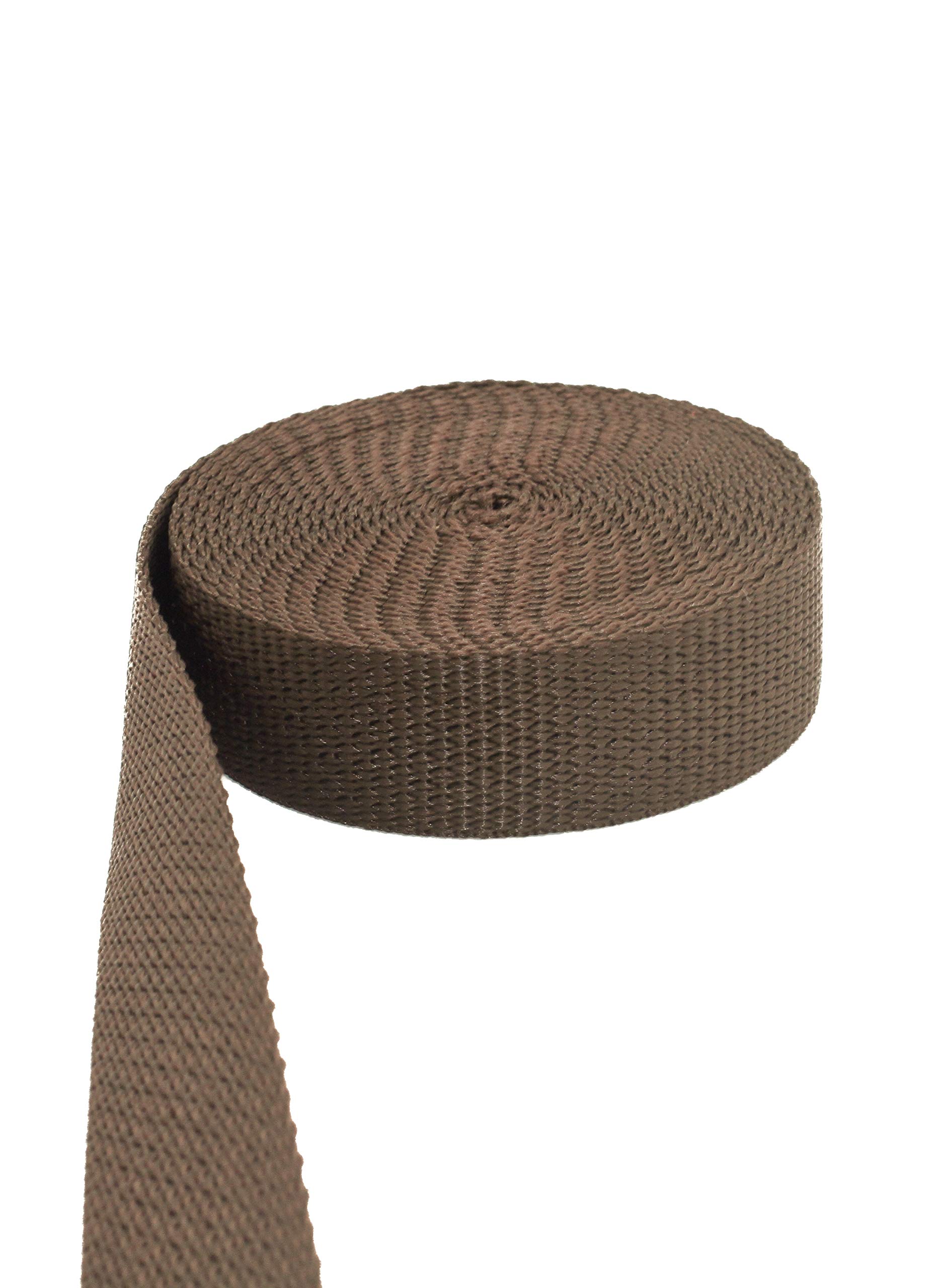 3/4 Inch Polypropylene Webbing: 10 Yards Heavy Weight -3/4" Strap - Webbing Plus (Dark Brown)