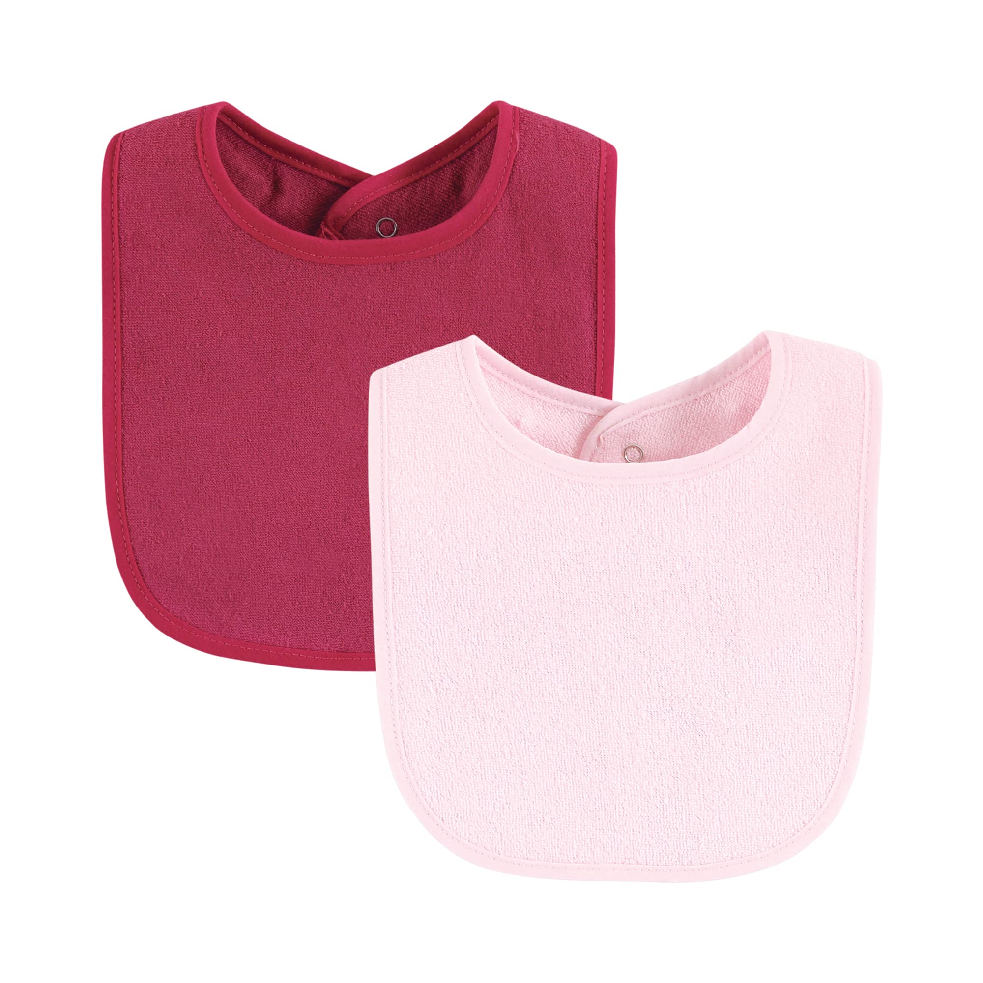 Hudson Baby Unisex Baby Drooler Bib with Waterproof Lining, Pink Blue, One Size