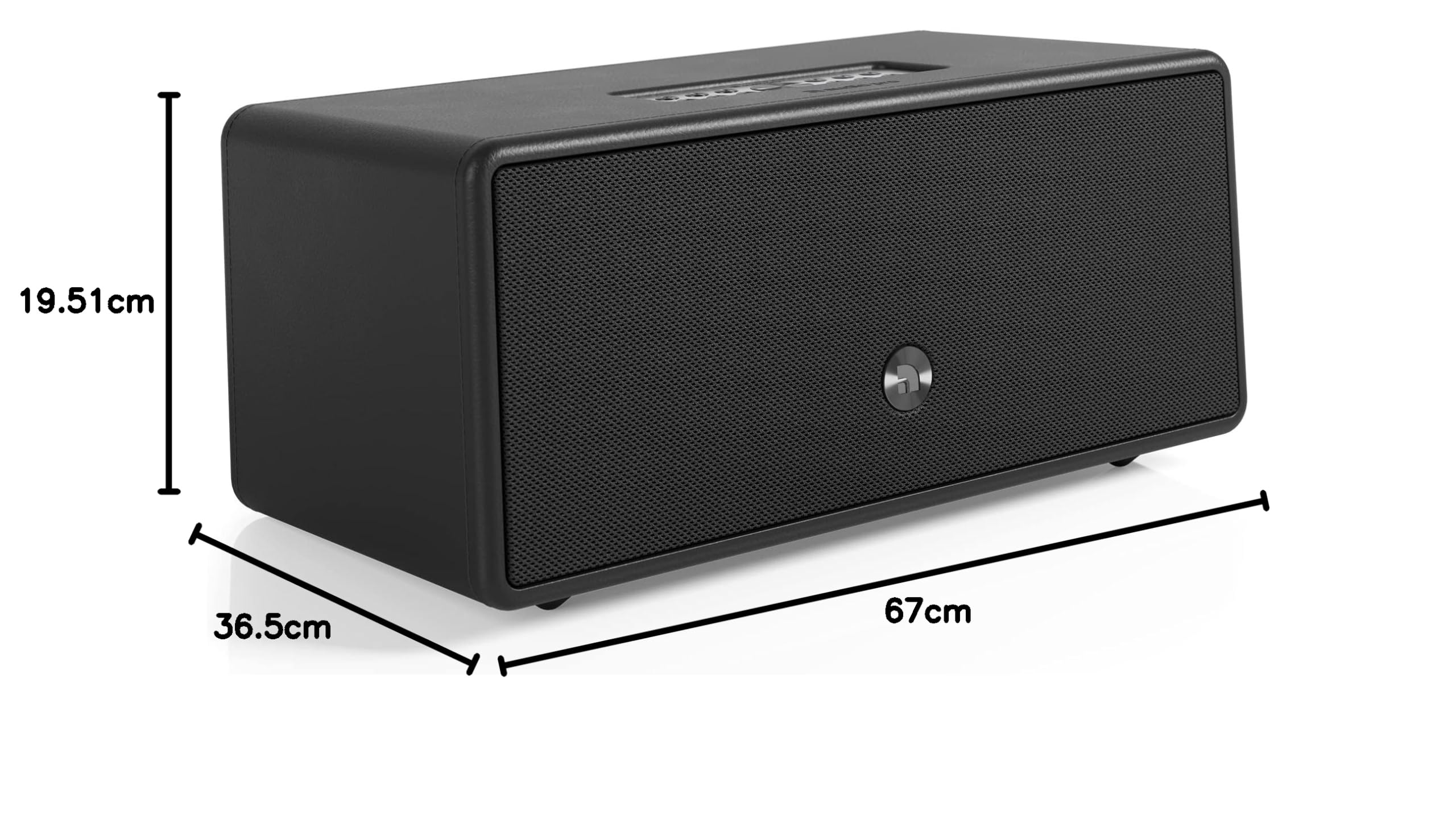 Audio Pro Drumfire-D2 - Enceinte Multiroom Ultra Puissante avec Bluetooth & WiFi - Enceinte Stéréo avec AirPlay 2, Chromecast, Spotify sans Fil - Noir