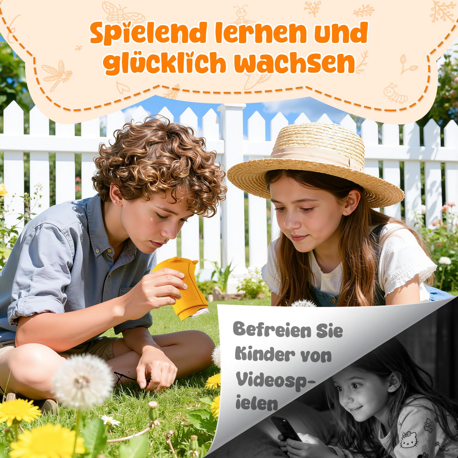 Mikroskop für Kinder, 1000X&2.4" HD Bildschirm Digitales Mikroskop für Kinder Spielzeug ab 3 4 5 6 7 8 Jahren Kindermikroskop Geschenk Junge 3-10 Jahre Taschenmikroskop Geburtstagsgeschenk