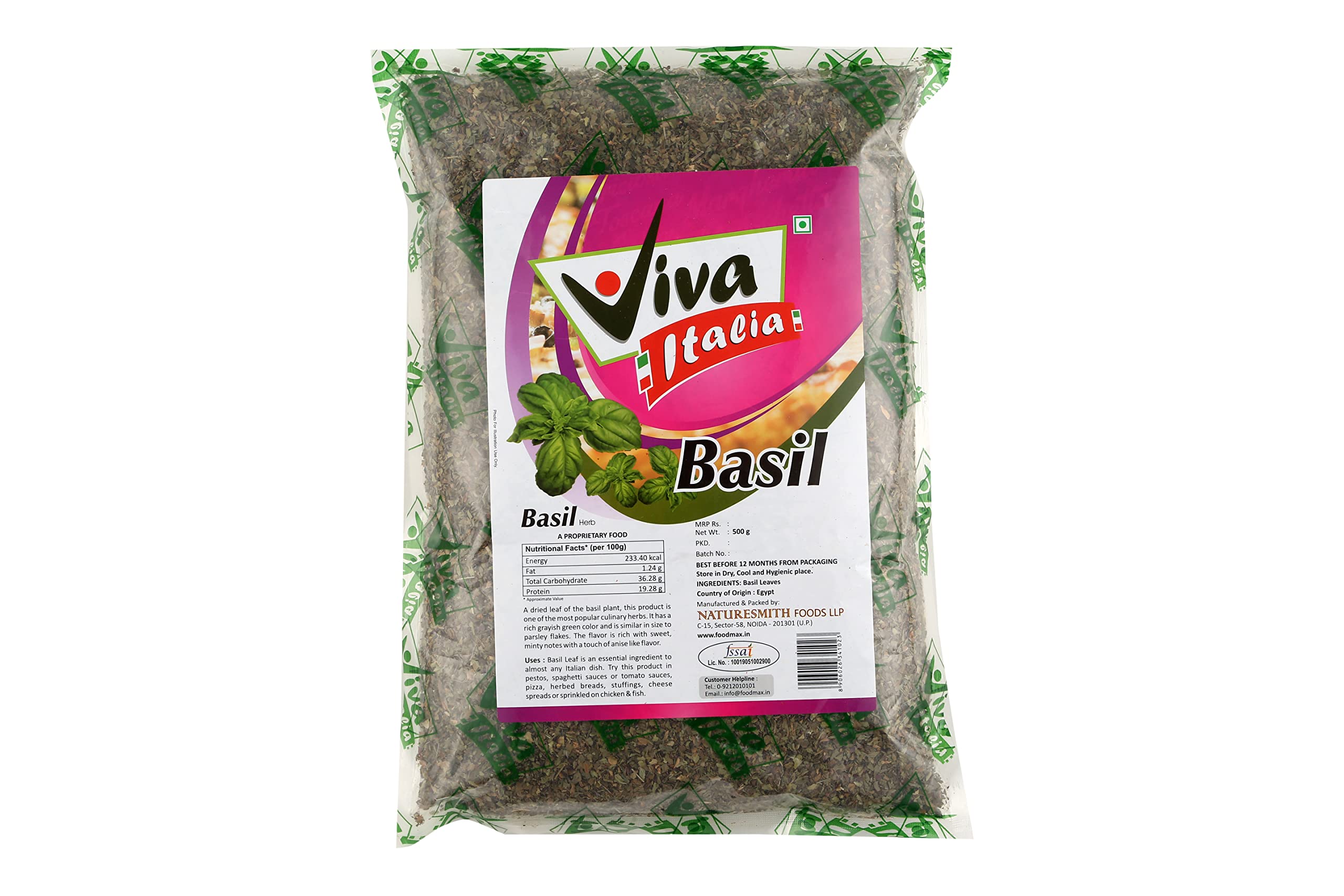 VIVA ITALIA BASIL-500g || READY TO USE || (B07YLKTNHX) Amazon Price History, Amazon Price Tracker