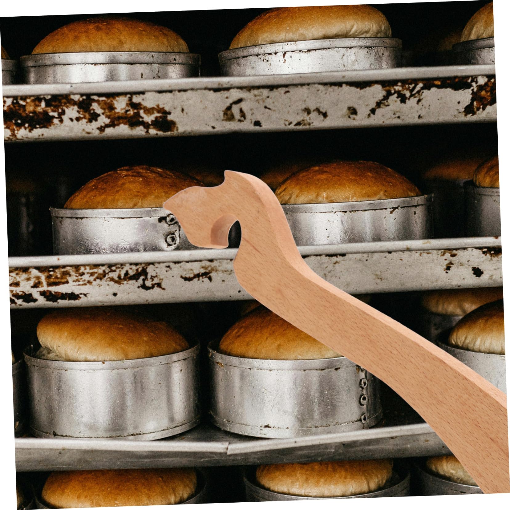 Levemolo Extractor de Rejilla Diseño Ahorrador de Espacio para Horno de Madera Herramienta Práctica para Sacar Bandejas y Parrillas para Cocina