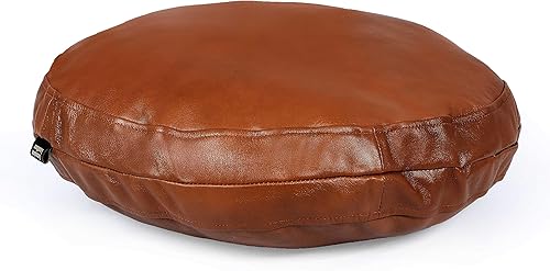 Miniatura 4 de Funda de almohada redonda de piel de cordero  Funda de cojín para sofá  Fundas de cojín circulares decorativas para sala de estar y dormitorio  Tan