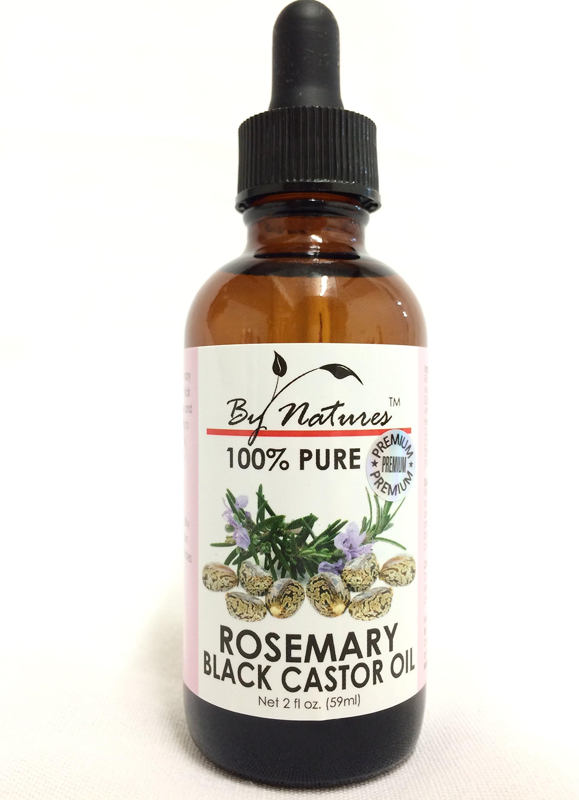 (2 Oz) By Natures 100% Pure: Rosemary Black Castor Oil