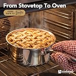 MICHELANGELO Stainless Steel Saucepan Set with Lids 1QT & 2QT & 3QT, Stainless Steel Sauce Pot Set 6 Piece, Nonstick Sauce Pans with Lid, Induction Compatible, Dishwasher Safe