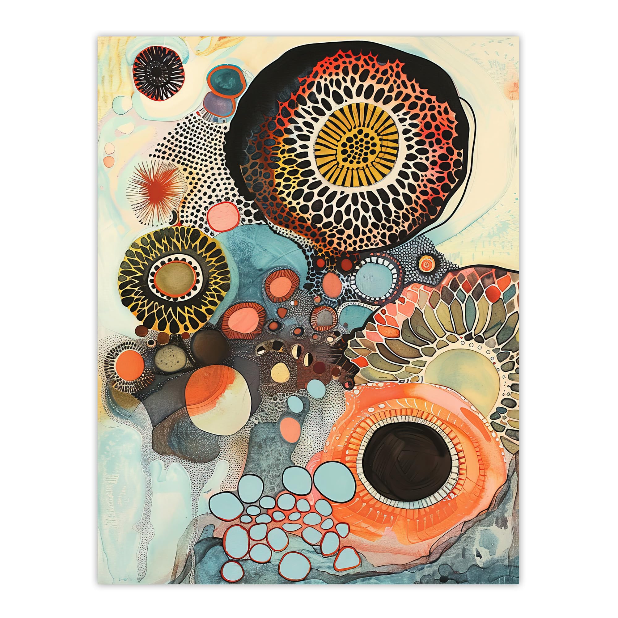 Artery8 Abstract Mandala Patterns Floral Watercolour Living Room Extra Large XL Wall Art Poster Print