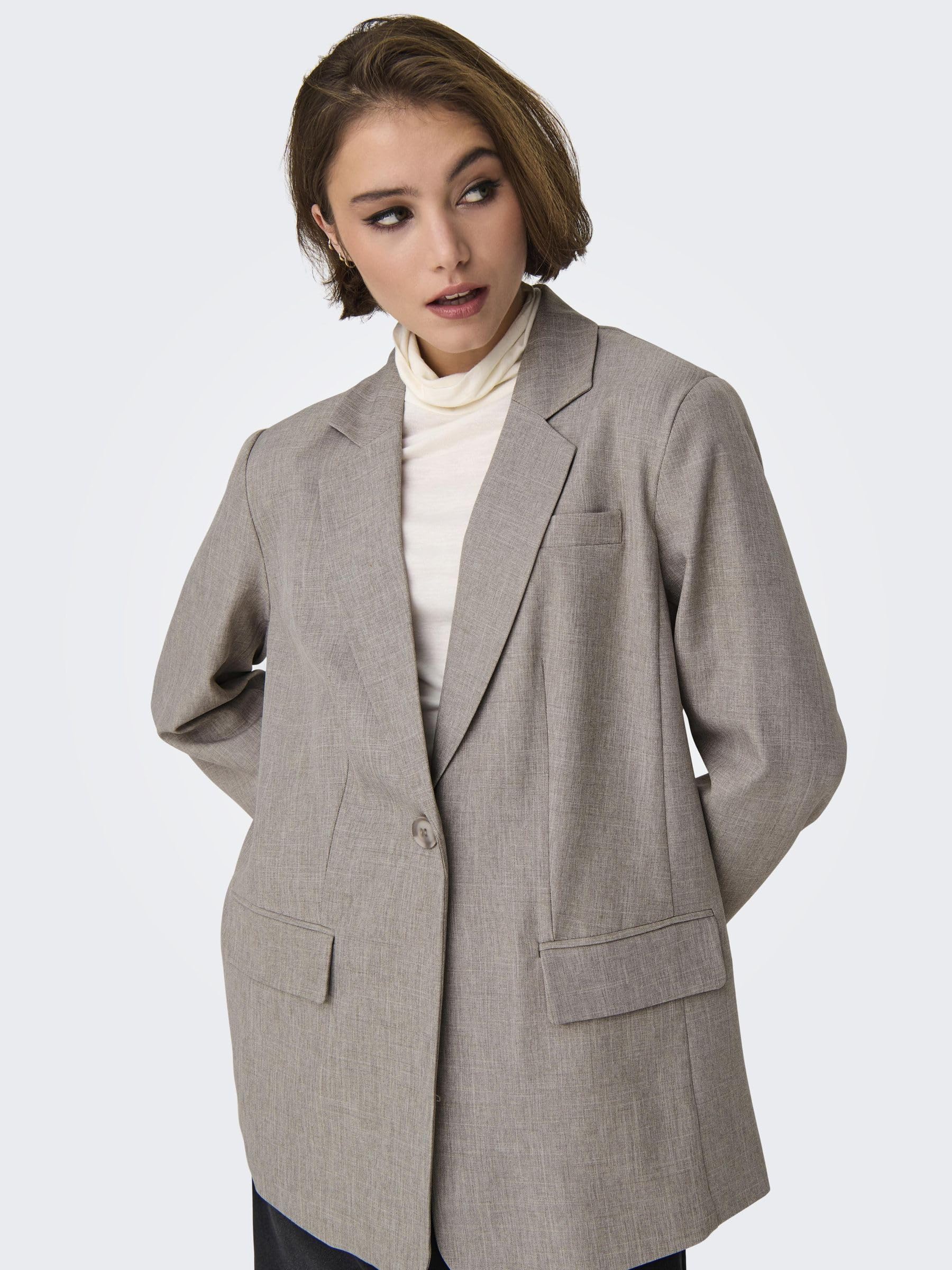 Only Onllinda Life LS Boyfr Mel Blazer CC TLR Blazer Donna (Pacco da 1)