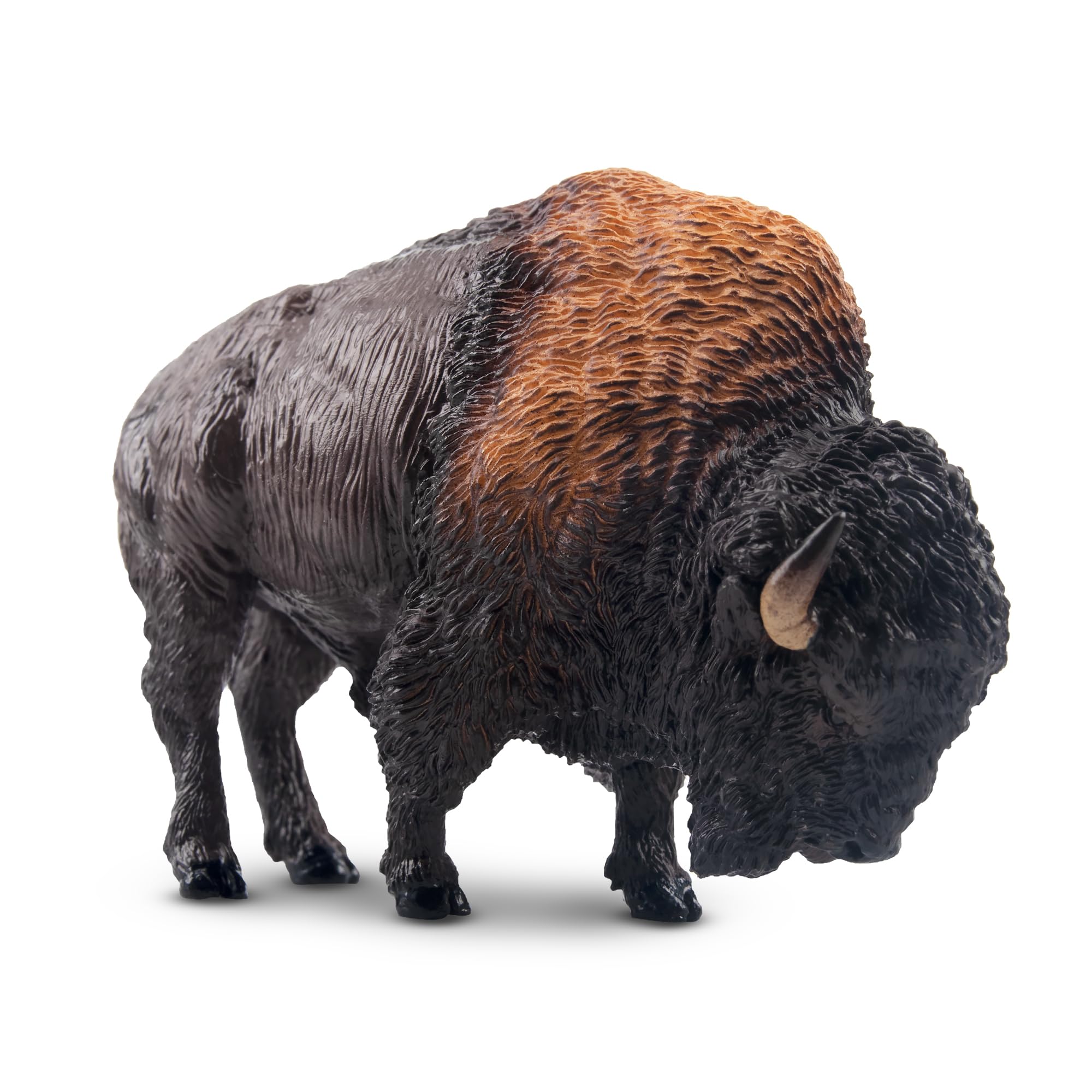 TOYMANY Bison figurki zwierząt stepowych, 9,9 x 3,6 x 6,7 cm