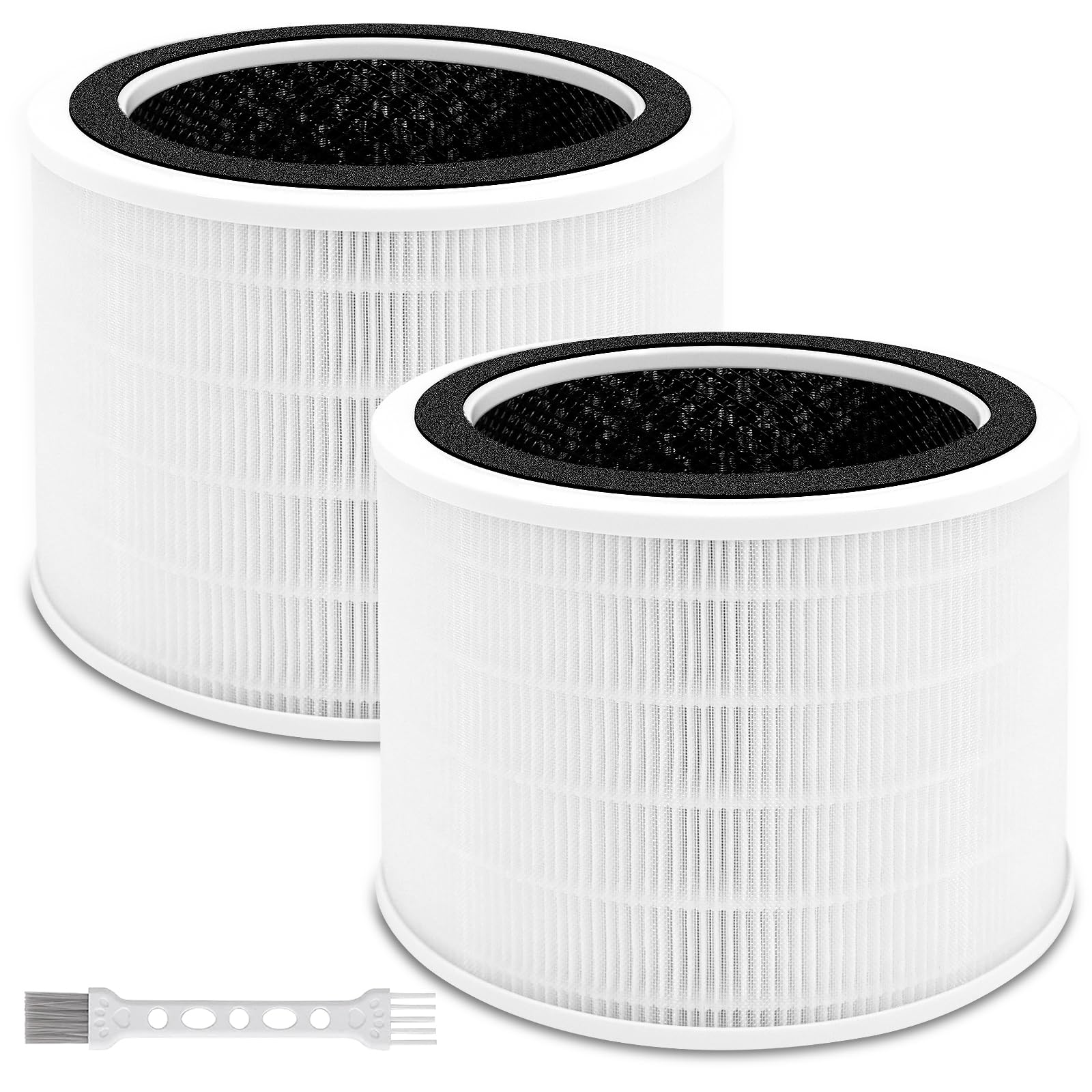 2 Pack Core 200S-RF Filters, Replacement Filters for LEVOIT Core 200S Air Purifier 3-in-1 Efficiency Activated Carbon, Cleans up to 99.98% of Dust, Pollen, Allergens