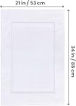 Utopia Towels Tapis de bain à bandes en coton, 2 Un paquet, pas un rug de salle de bains, 21 par 34 Des pouces, 100% Anneau Spun Coton, Serviette de salle de bains de douche très absorbante, Blanc
