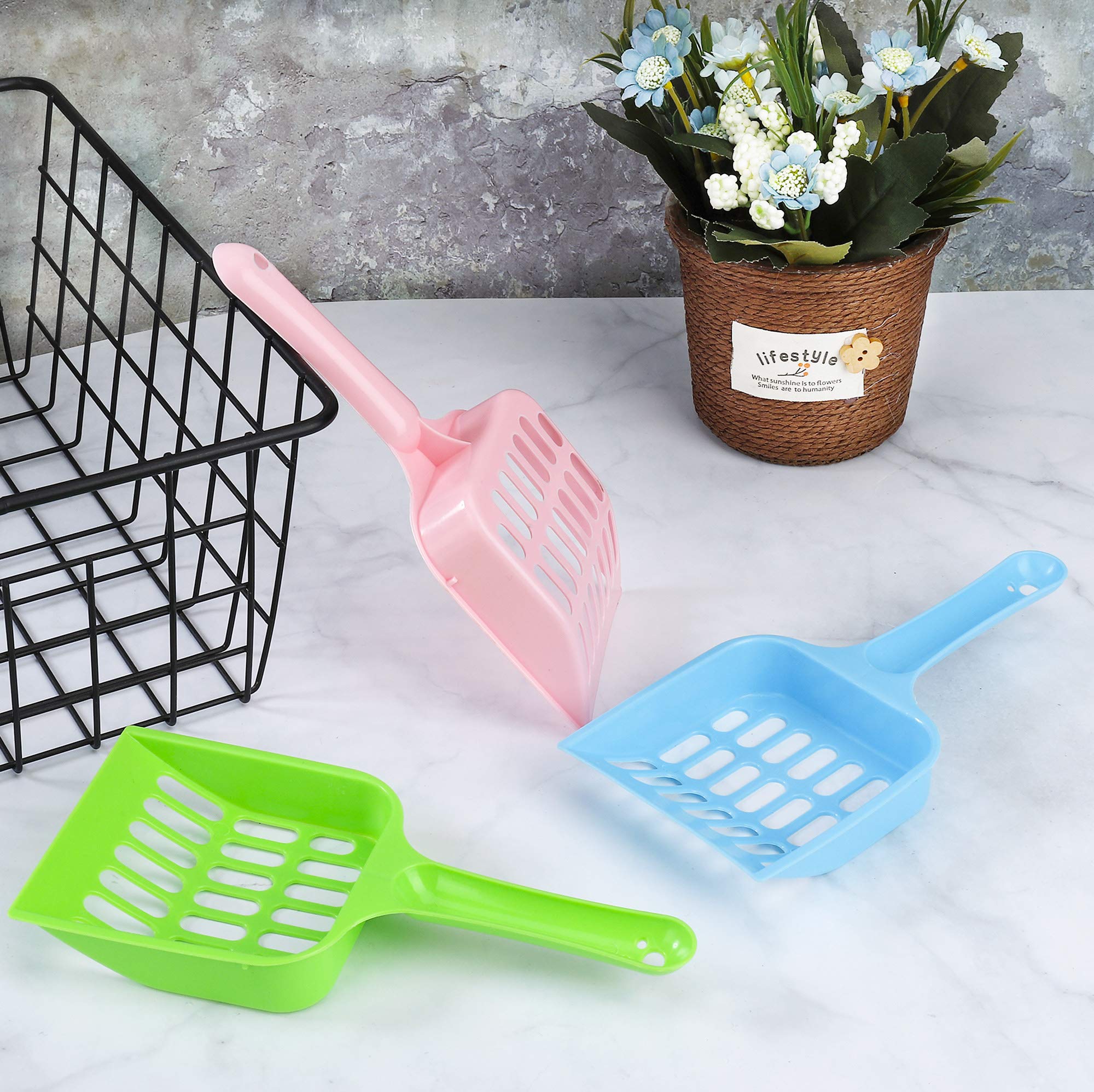 Milisten Katzenstreu Schaufelhalter - Aufbewahrungsständer Für Streuschaufeln Hellgrau