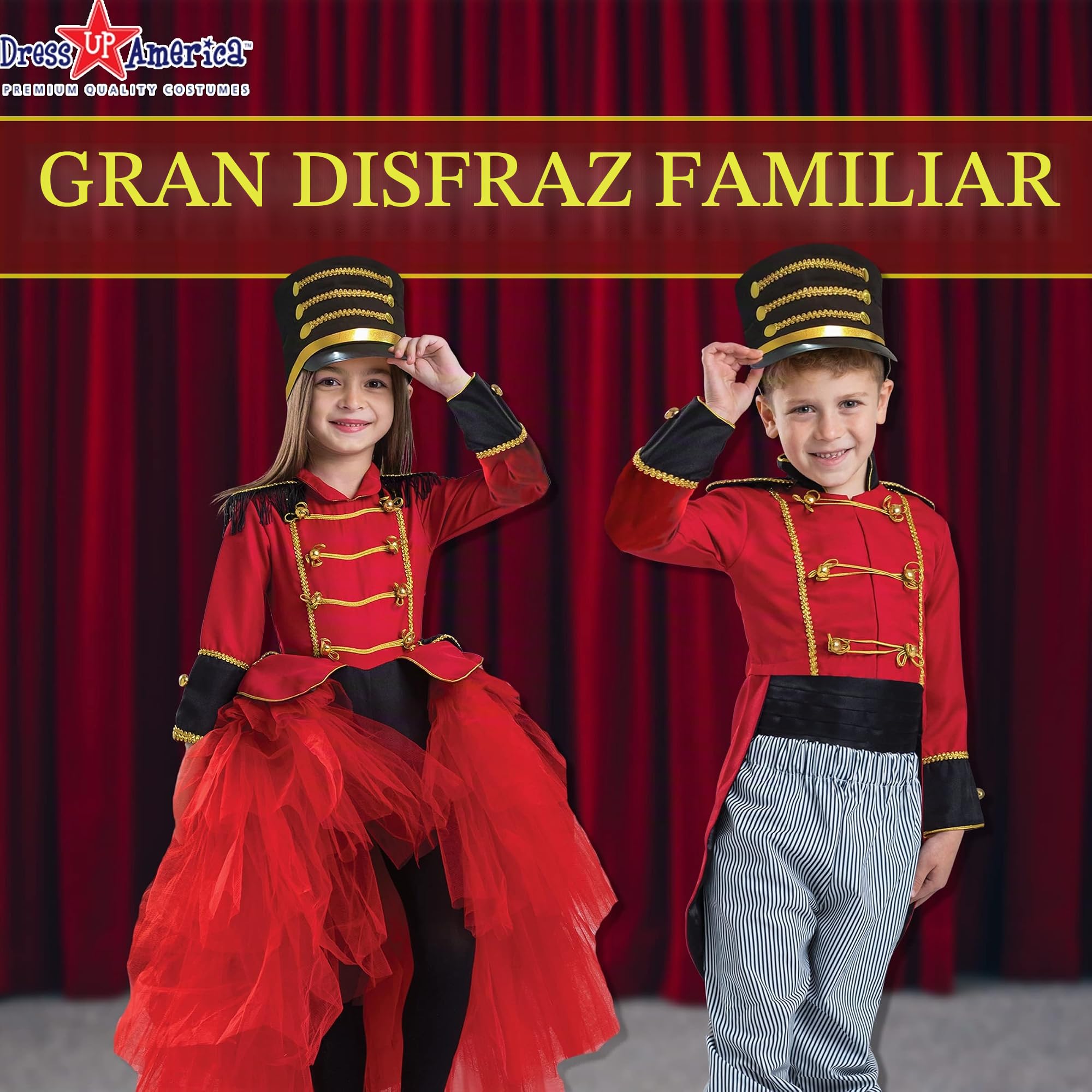Dress Up America Traje cascanueces para los muchachos - Uniforme del soldado de juguete de vestir para niños