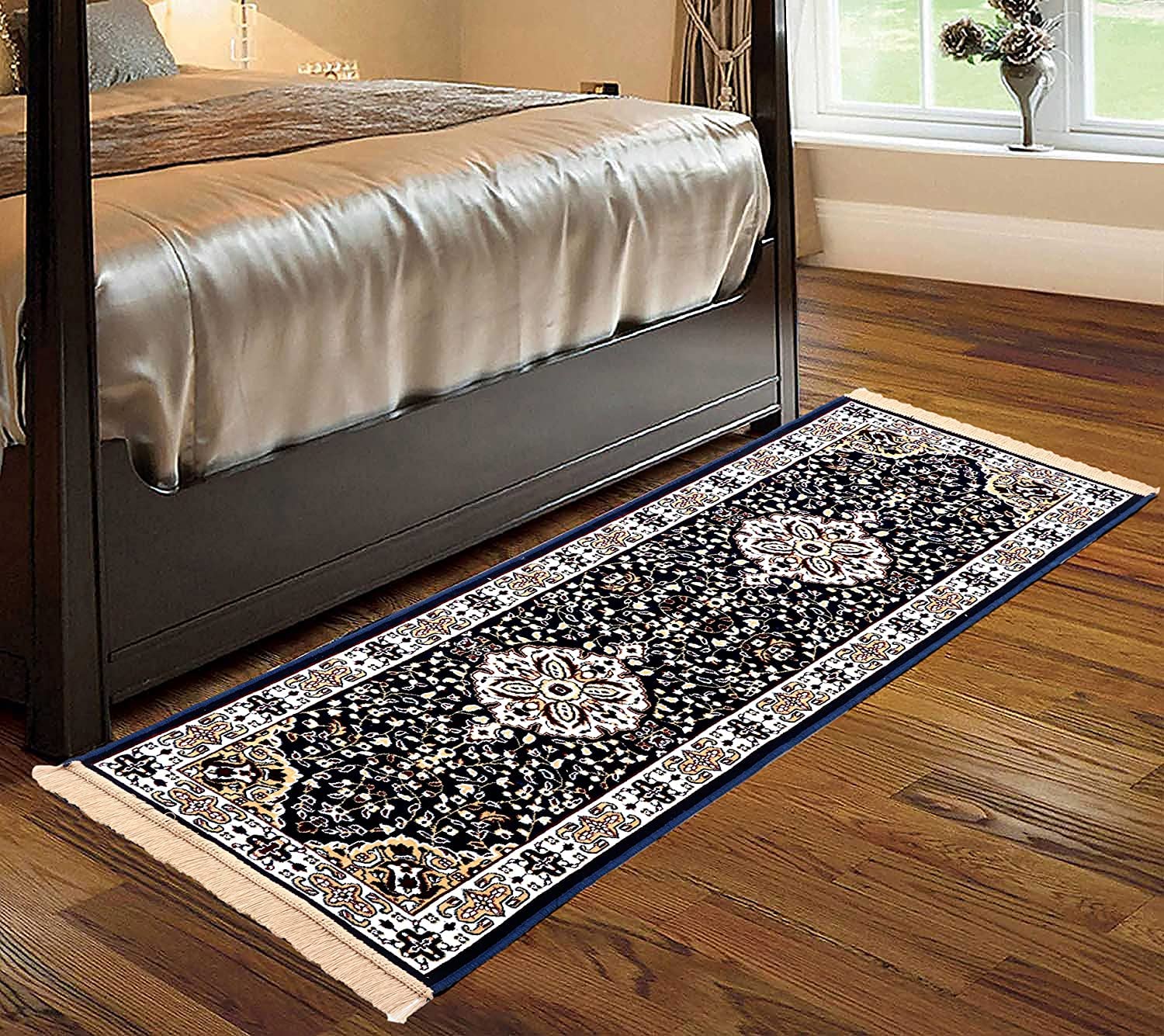 CD Carpet Kashmiri Persian Designs Silk Touch Carpet Bed Side Runner Carpet Size 2x6 Feet