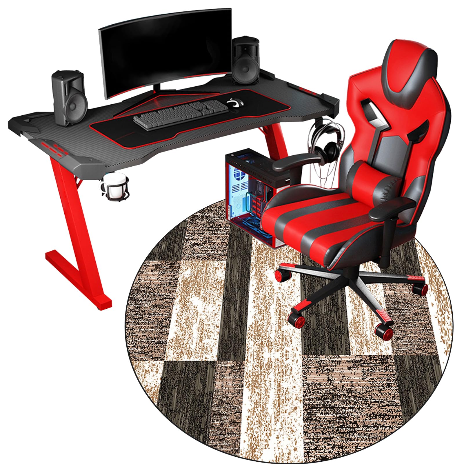 Tappetino Per Sedia Da Ufficio 70x130 Cm – Antiscivolo, Salvapavimento, In Poliestere Con Base TPR Per Parquet E Piastrelle