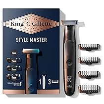 King C. Gillette Rasoio Elettrico Barba Style Master, Tecnologia CenterCut per Offrire Profondità, Lama Affilata Per 6 Mesi, 4 Pettini Regolatori Intercambiabili, Regolabarba Uomo Impermeabile