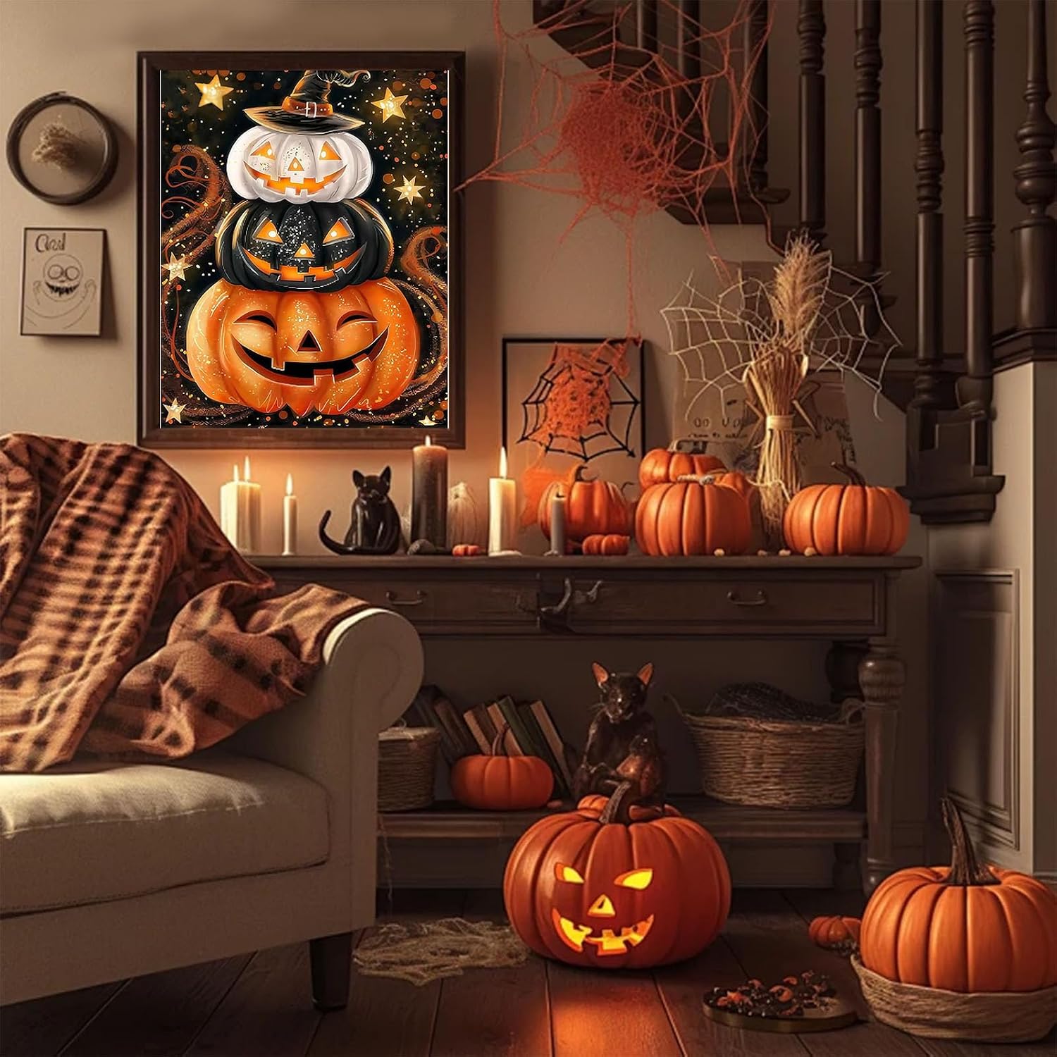 Halloween Diamond Painting Kits for Adults - Diamond Art for Adult Pumpkins