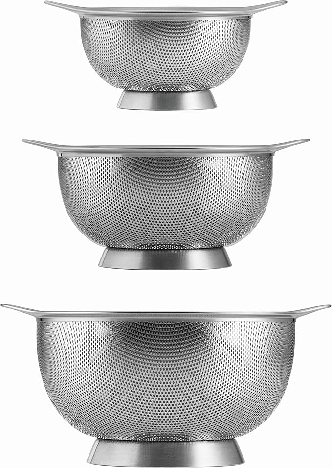 Tramontina Colanders Stainless Steel 3-Pack, 80206/556DS