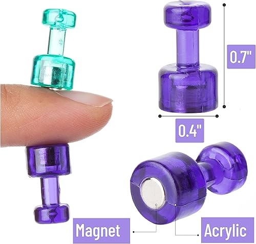 Miniatura 2 de Mr. Pen - Pines magnéticos, paquete de 12, colores surtidos, imanes para pizarra, imanes de colores, imanes de tablero, pines magnéticos, tachuelas