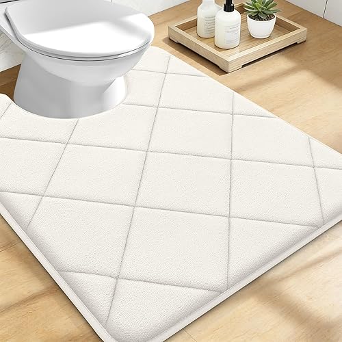 Miniatura 197 de OLANLY Tapete de baño de espuma viscoelástica de 24 x 16 pulgadas, ultra suave y absorbente, lavable a máquina, cómodo tapete de baño para suelo de