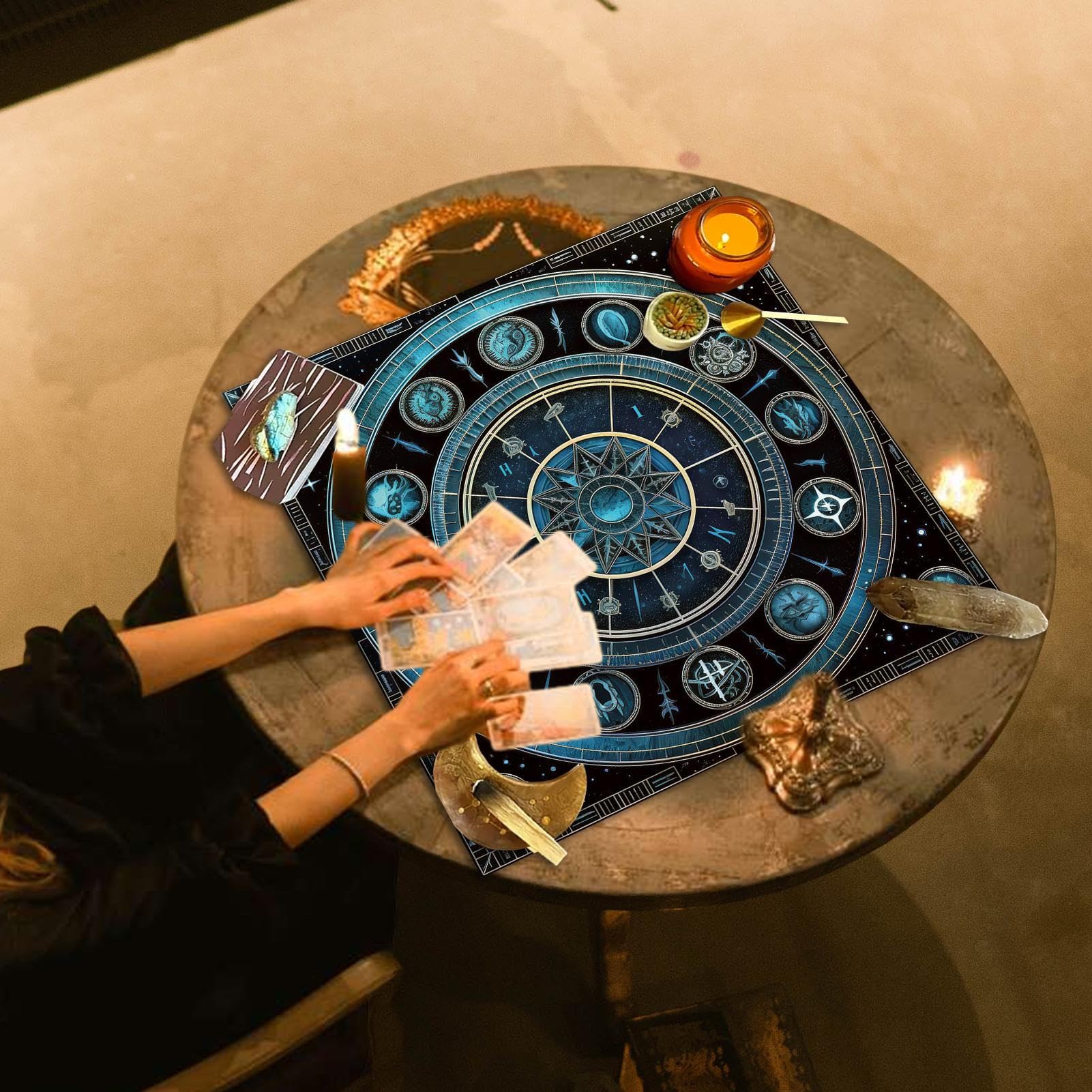Tovaglia – Per Tarocchi | Divinazione Lettura Carta Tovaglia con Multiuso Giochi da Tavolo Forniture & Tessuto Altare per Incontri di Classe, Festa di e Intrattenimento in Famiglia