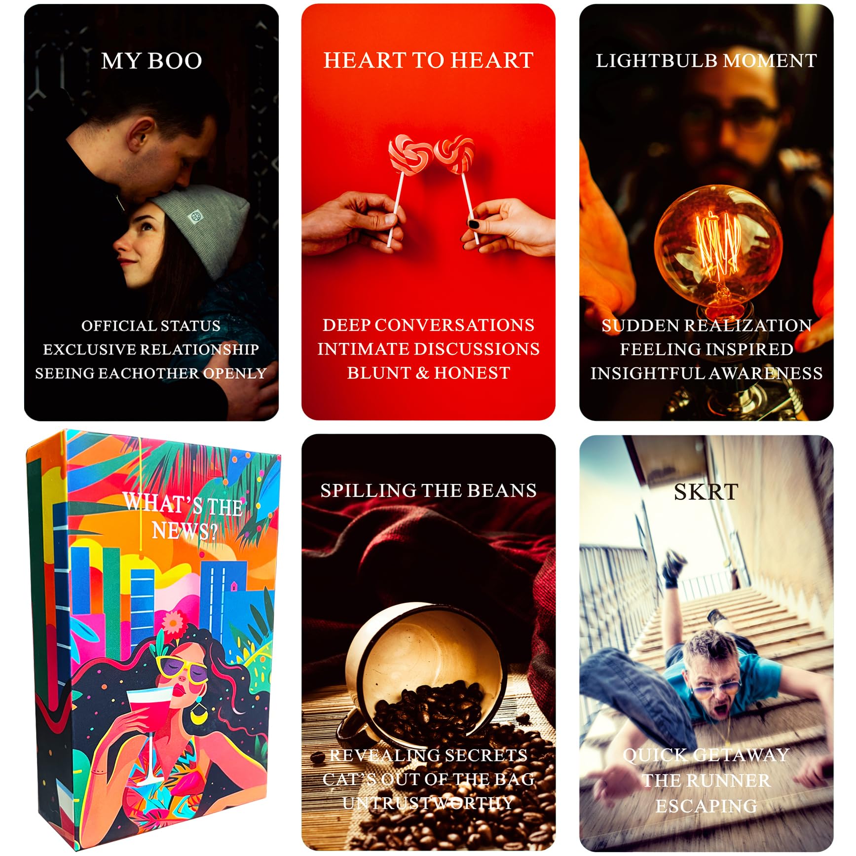 Tmenreiy What's The Tea? Relationships Oracle Cards, Love and Life Oracle Deck