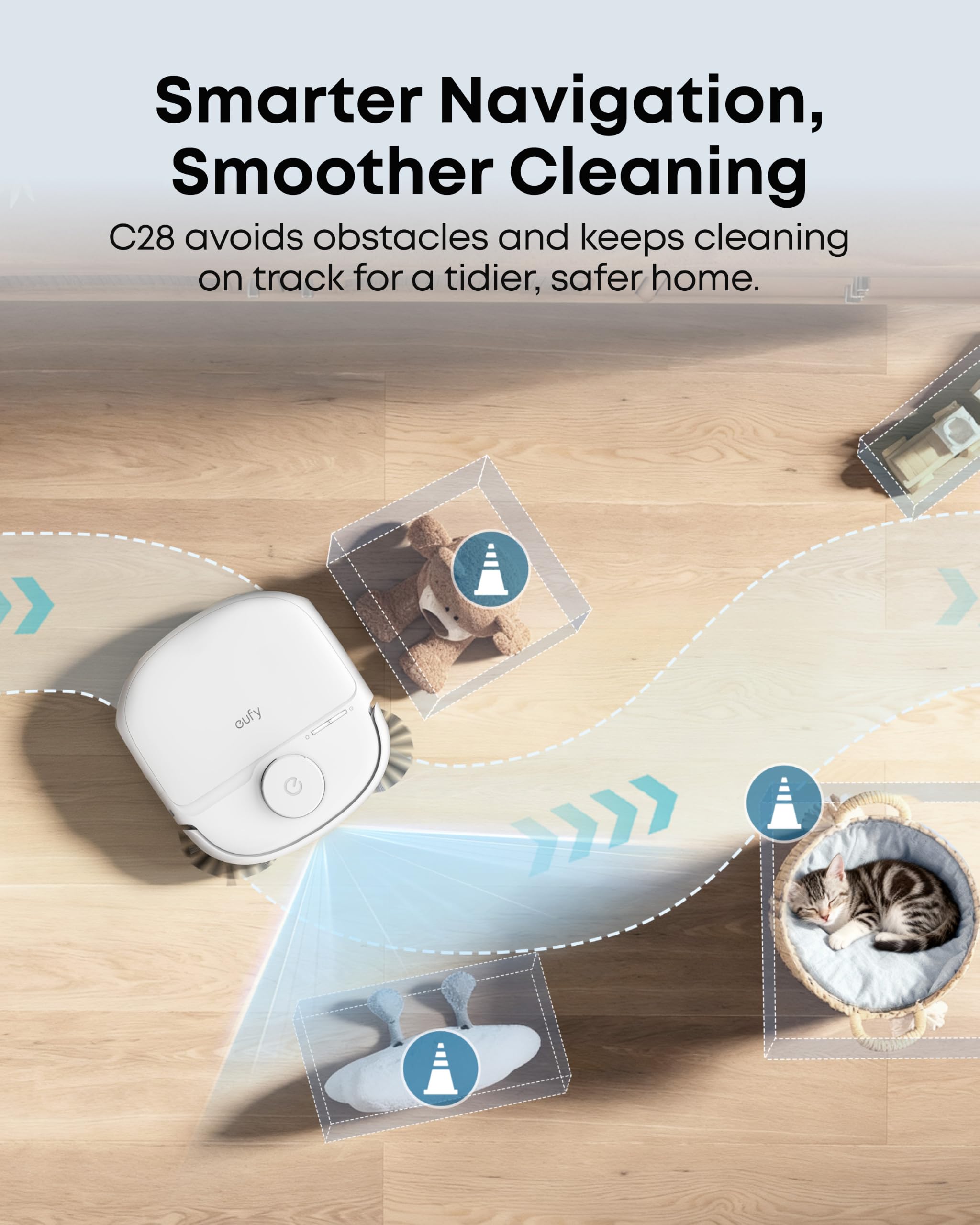 eufy C28 Robot Vacuum and Mop Combo, 15,000 Pa, HydroJet Roller Mop view 7