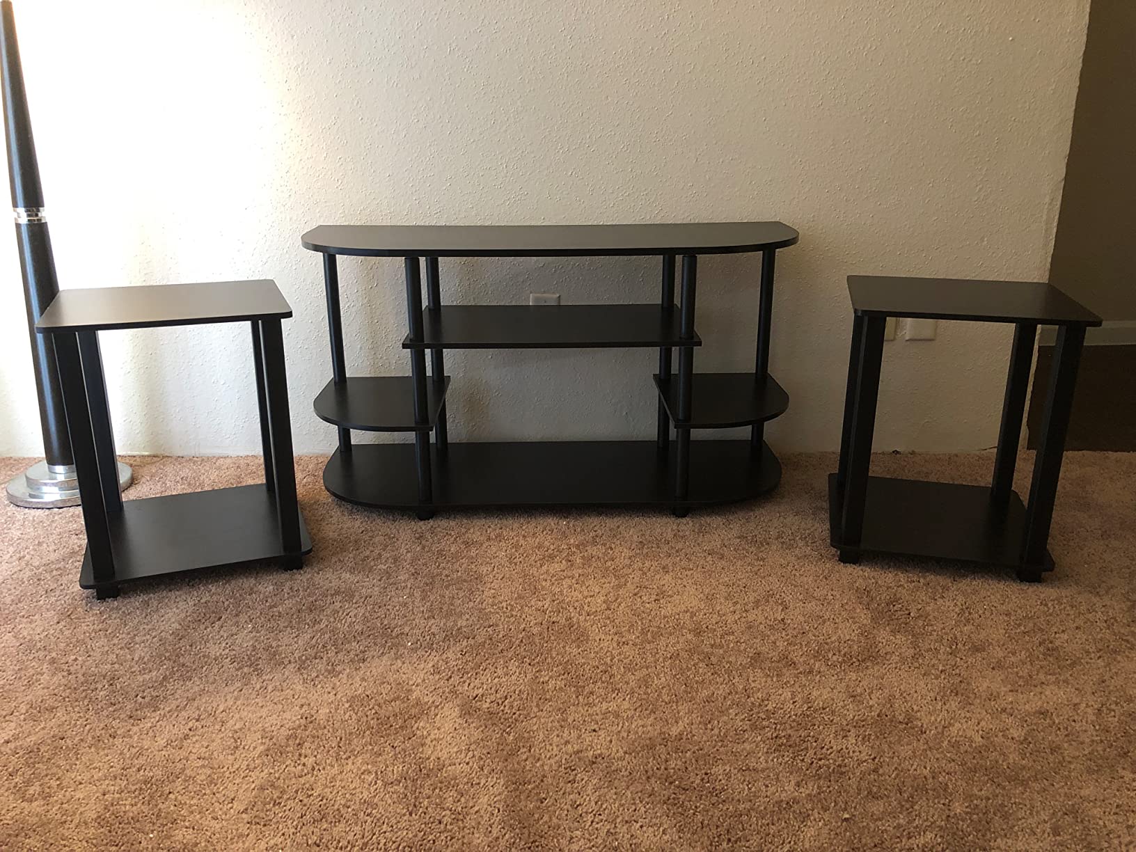 11/mo Finance Furinno Jaya Simple Design Corner TV Stand, Espresso