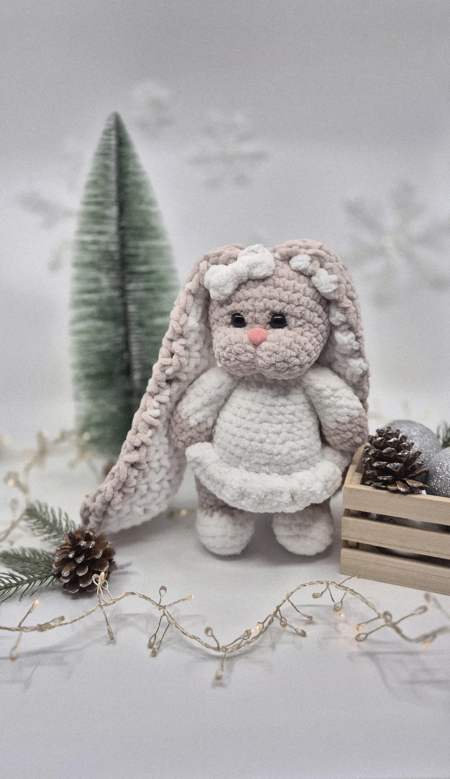 Handmade Soft Bunny "Anna" (Cherry Red)