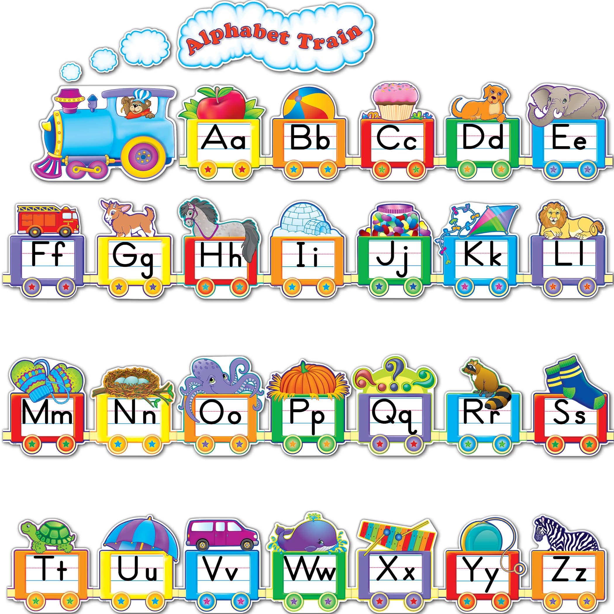 Teacher Created Resources Alphabet Train Bulletin Board Display Set (4421),Multi Color