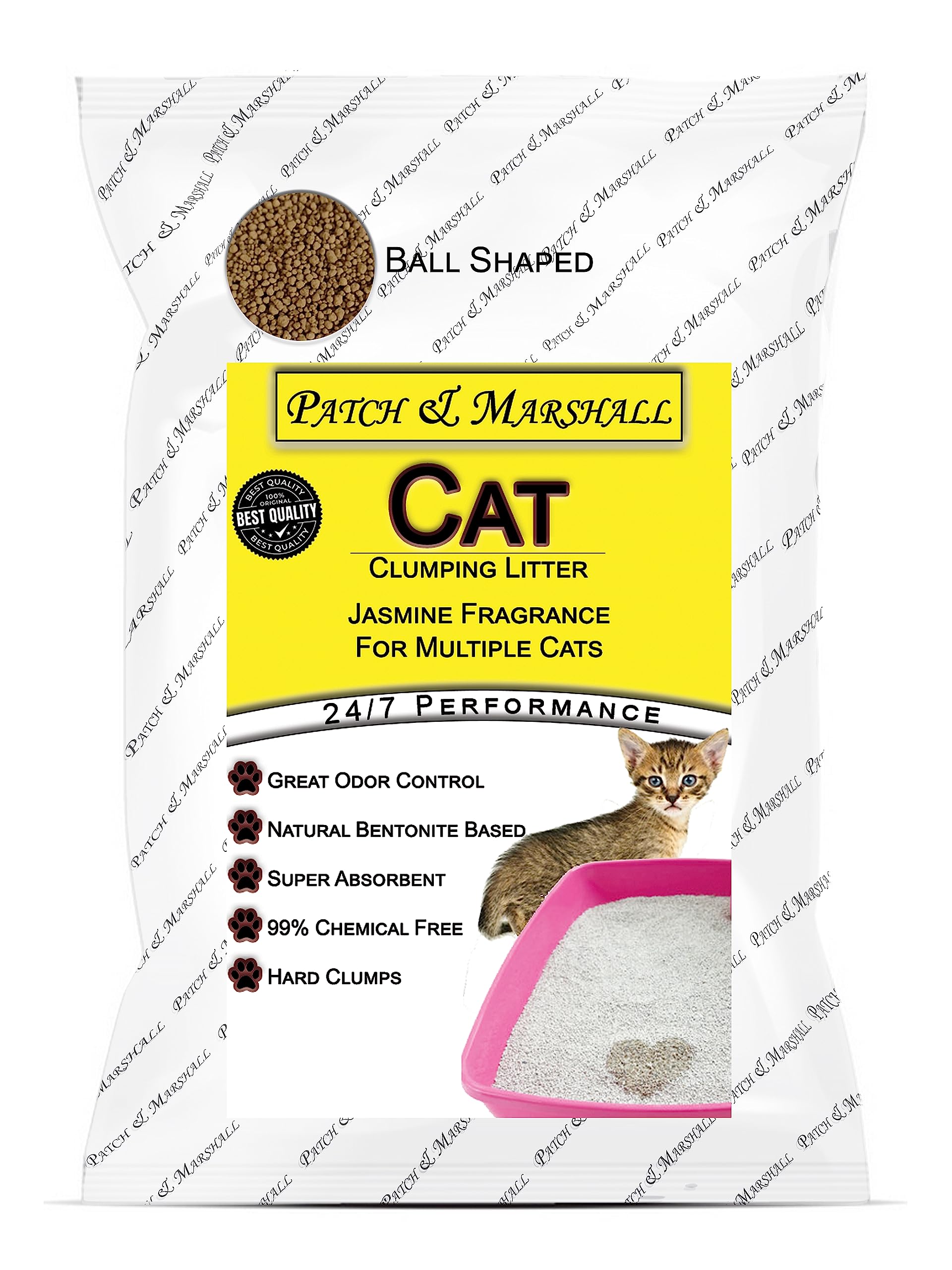 Patch & Marshall Mild Jasmine Fragrance Non-Dust Clumping Scoopable Smart Bentonite Clay Cat Litter, 1 Kg (B0C411ZNBQ) Amazon Price History, Amazon Price Tracker