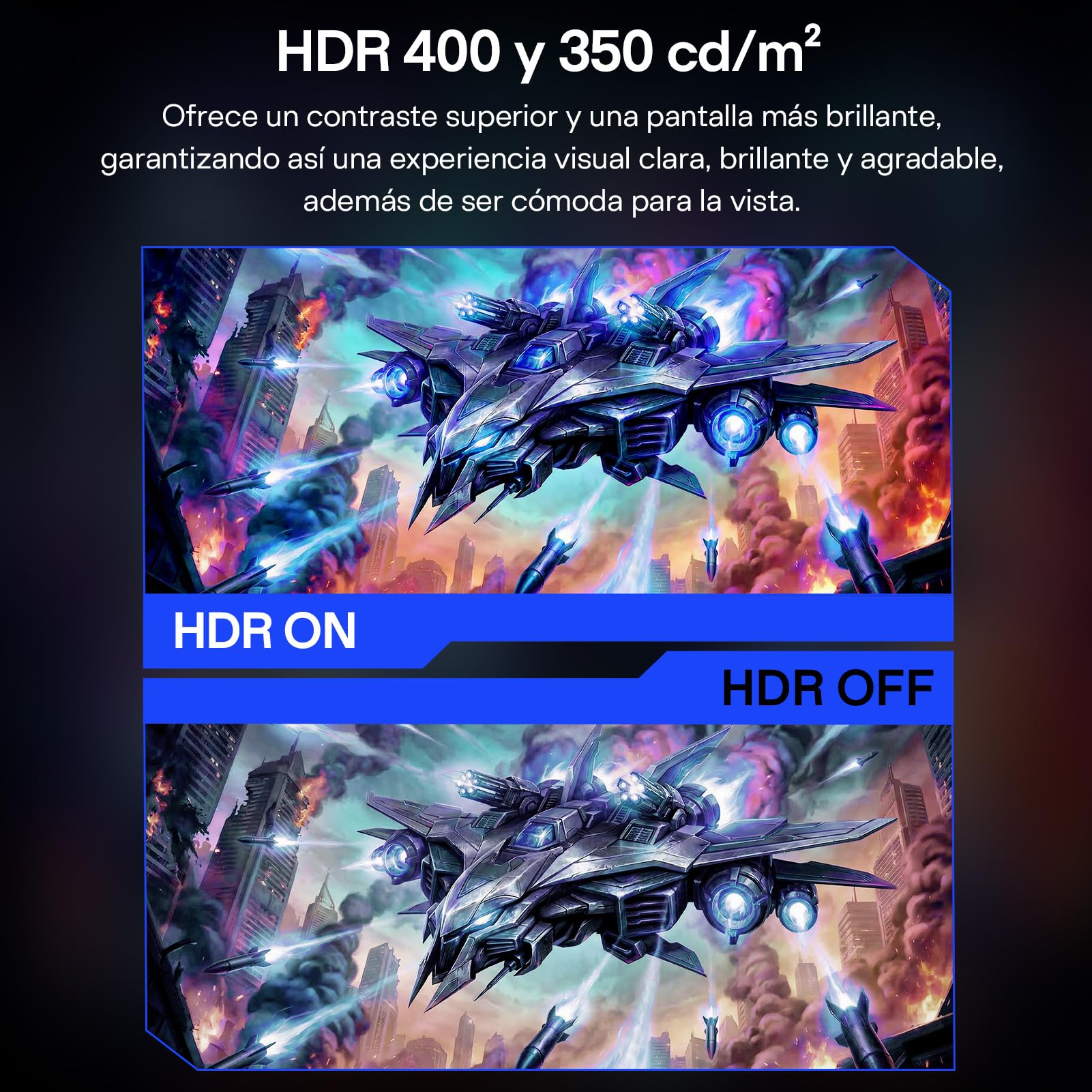 HKC Monitor QHD Gaming 27 Pulgadas 200Hz (UP To 220Hz), 2560×1440, 1 ms (MPRT), IPS, 95% DCI-P3, HDR400, HDMI 2.0 & DP 1.4, VESA 100×100, Monitor Inclinable para PC, PS5 y Xbox