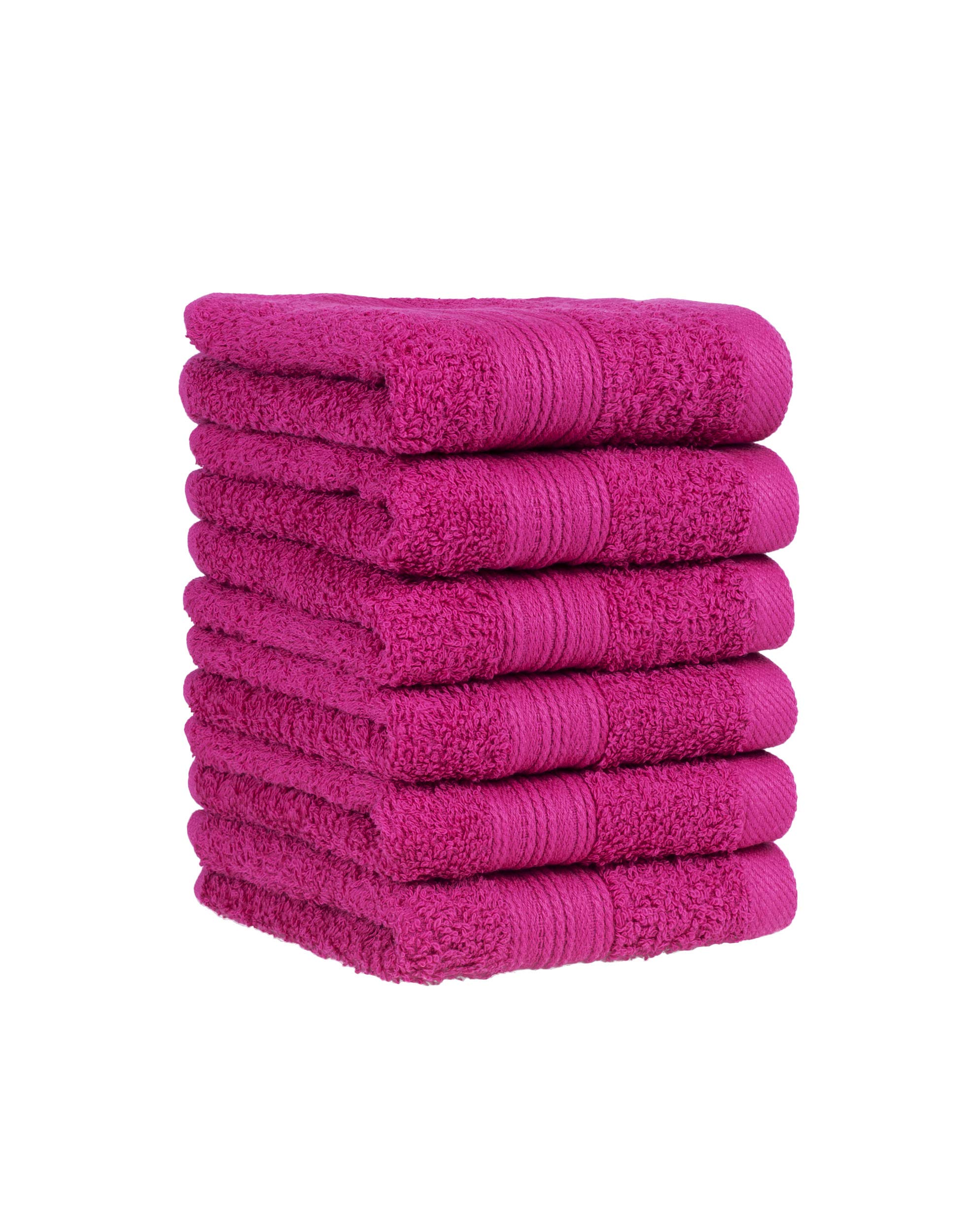 6-częściowy zestaw ręczników dla gości w wielu kolorach, 100% bawełna, 6 szt., ręczniki dla gości 30 x 50 cm, różowe