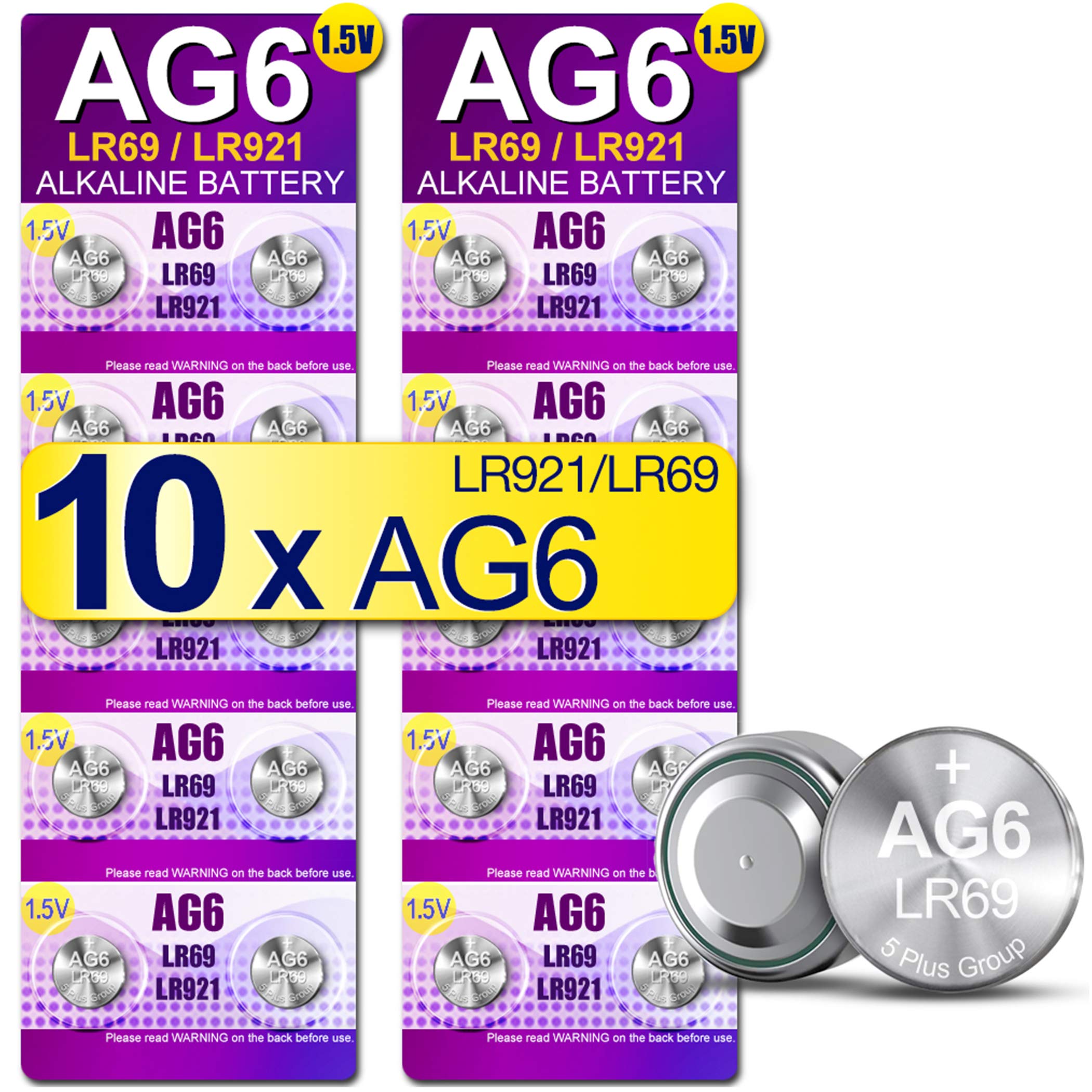 5Plus Group 20 PCS SR920SW 371 LR920 AG6 370 1.55V Button Cell Watch