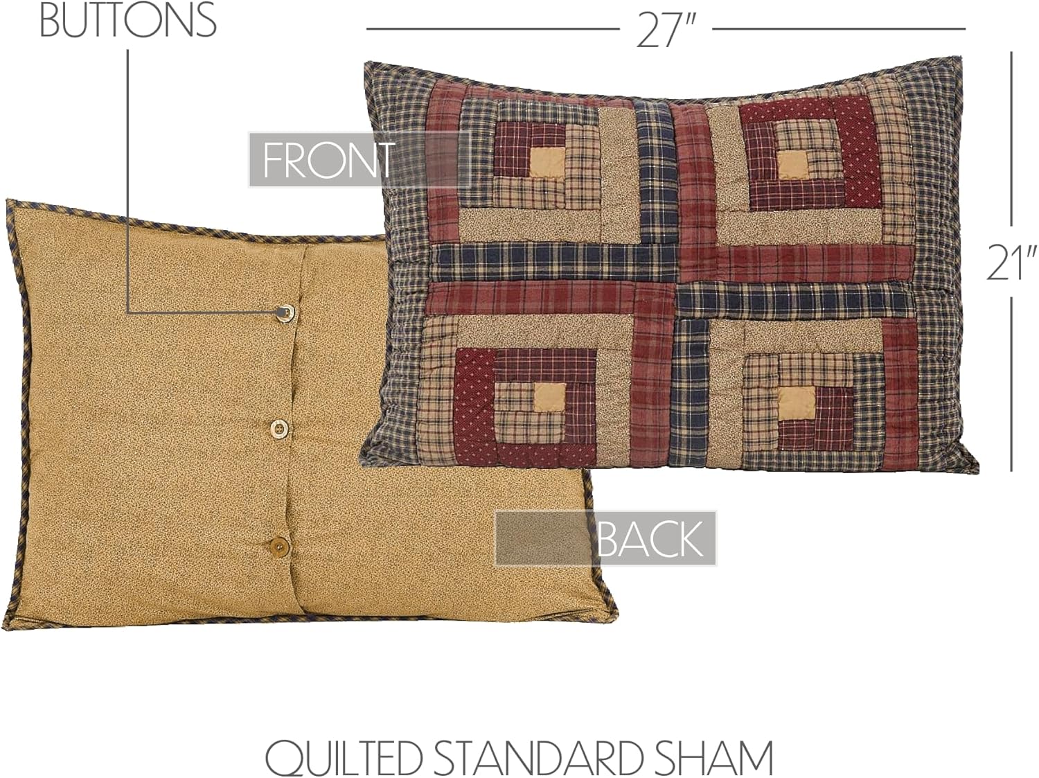 VHC Brands 10339 Millsboro Standard Sham 21x27